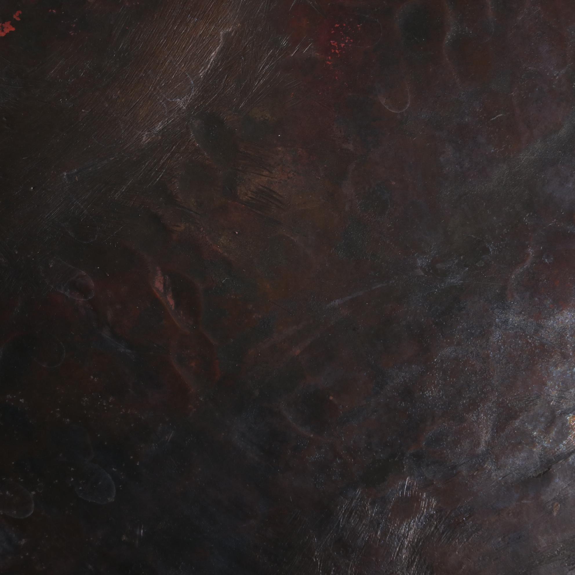 Robert Kuo Repoussé 24" Hammered Copper Sphere, 1980s