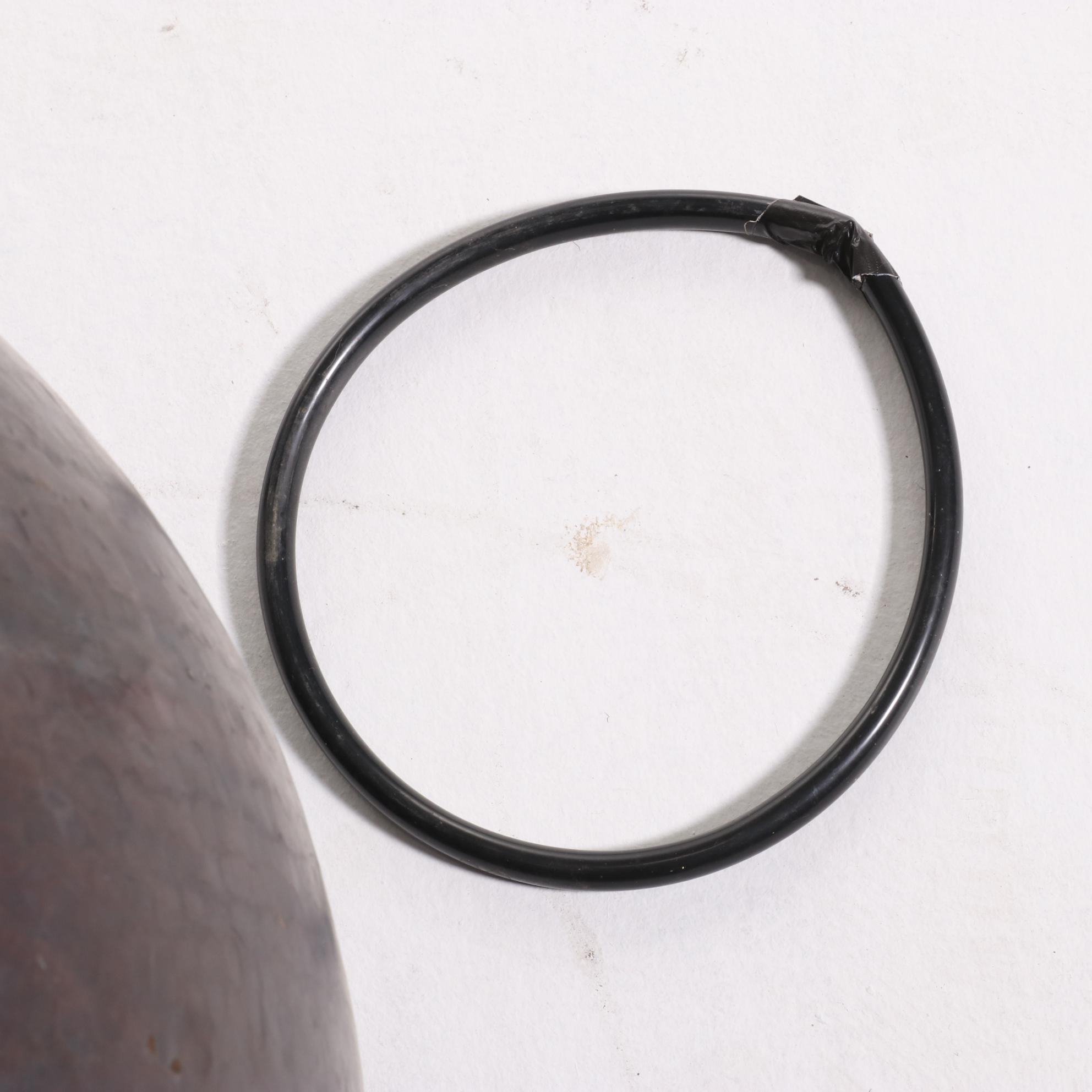 Robert Kuo Repoussé 24" Hammered Copper Sphere, 1980s