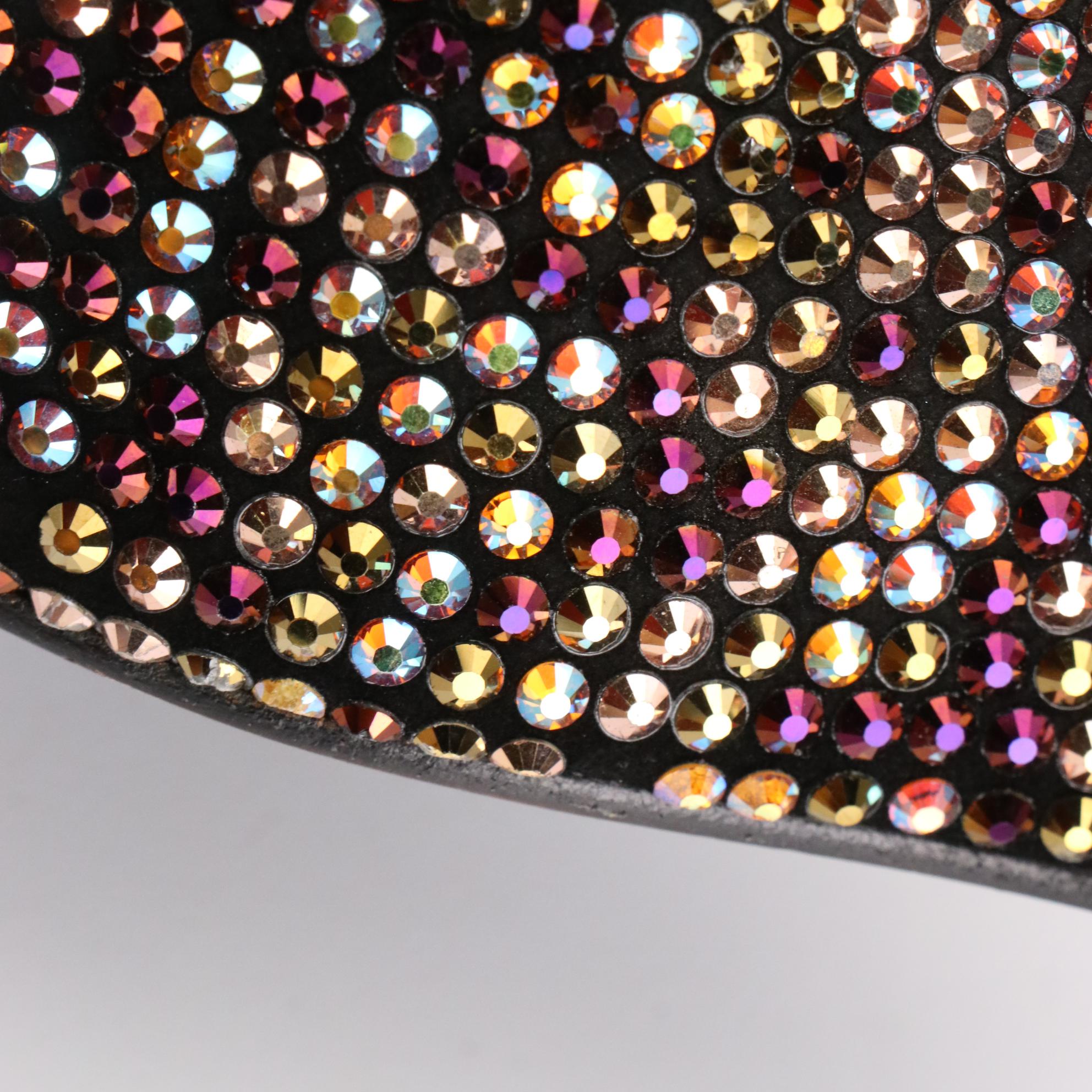 Giuseppe Zanotti Allover Rhinestone Embellished Heel-Less Platform Wedges