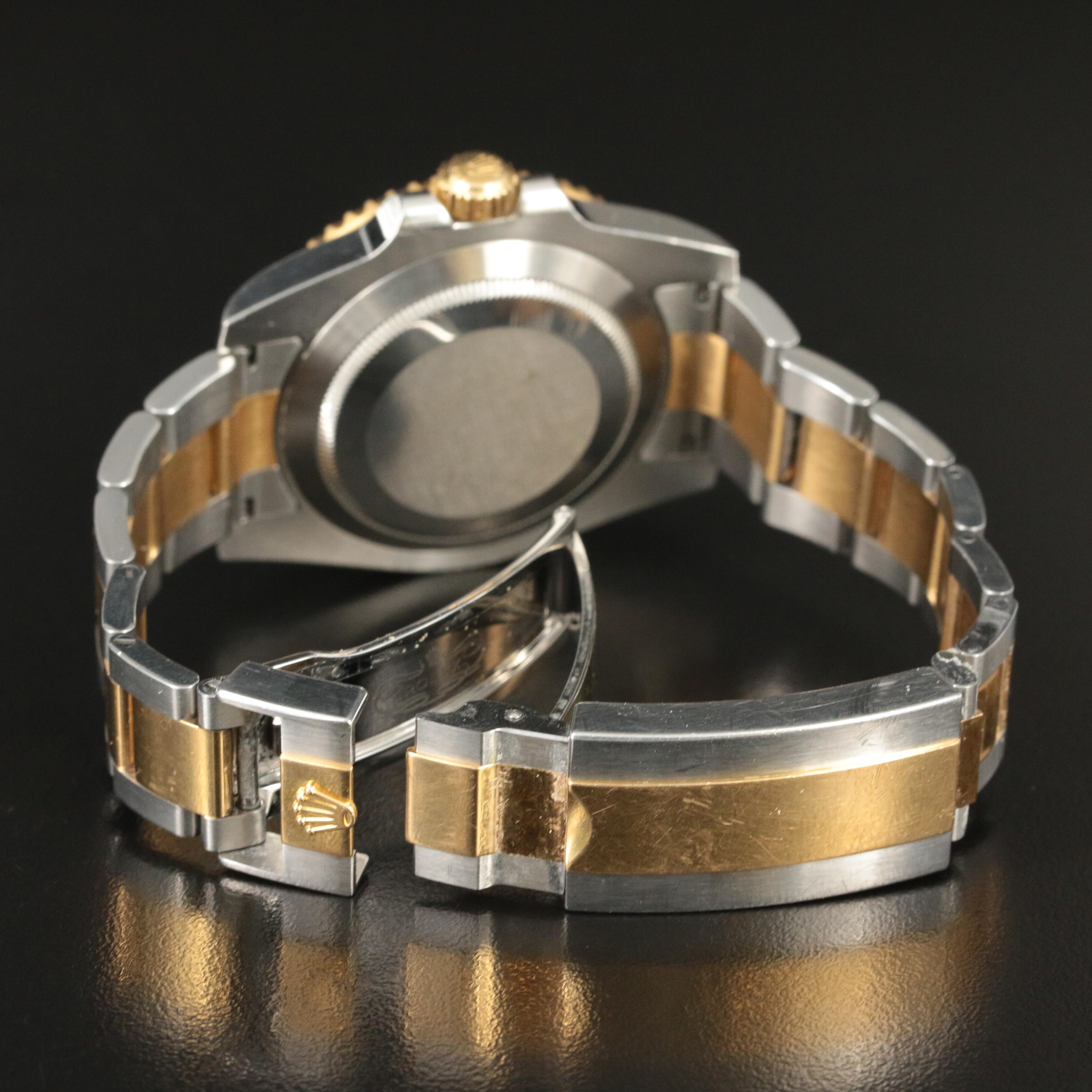 2008 Rolex Submariner Blue Dial 18K and Stainless Steel Automatic Watch