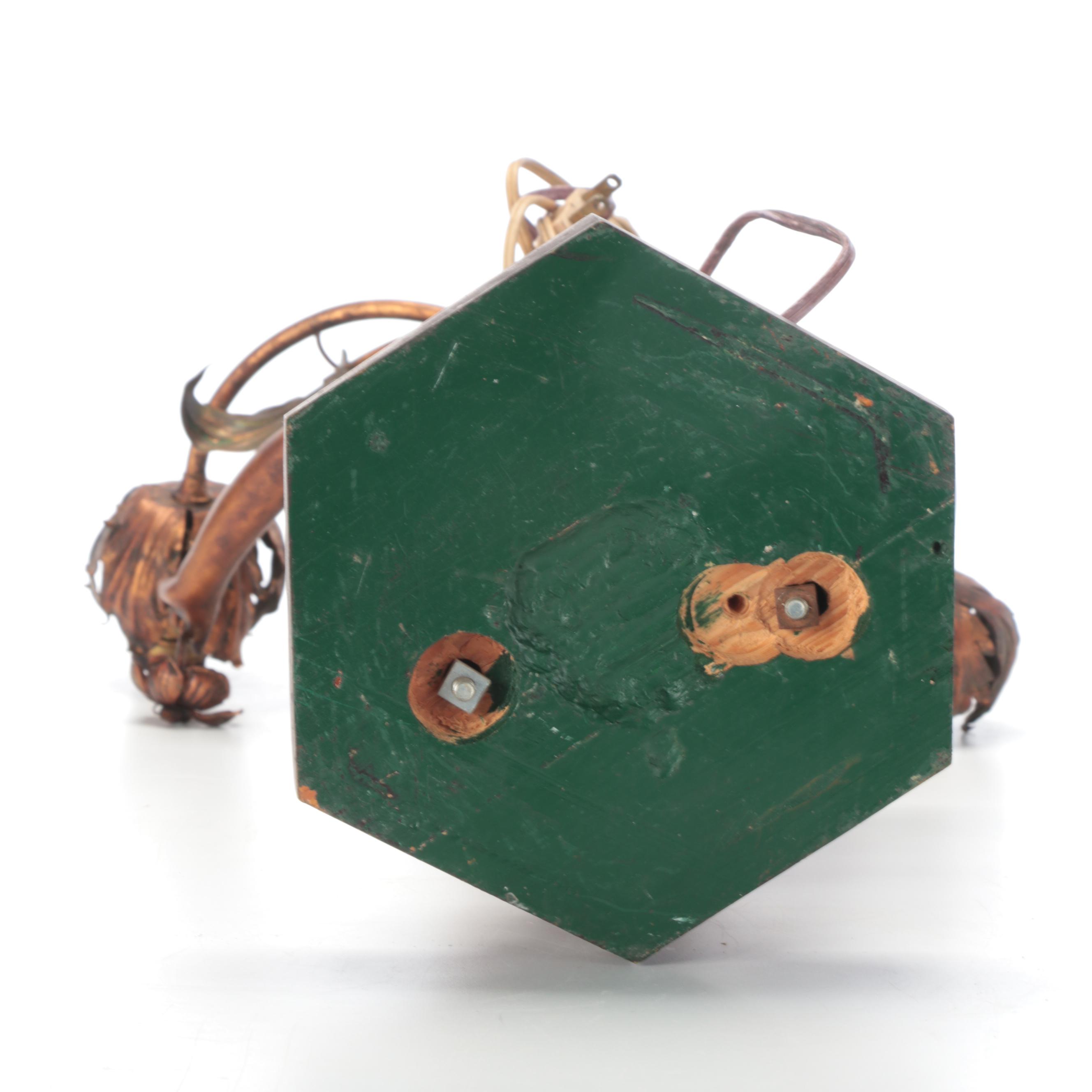 Julien Caussé Art Nouveau Bronzed Metal Baluster Figure Accent Lamp