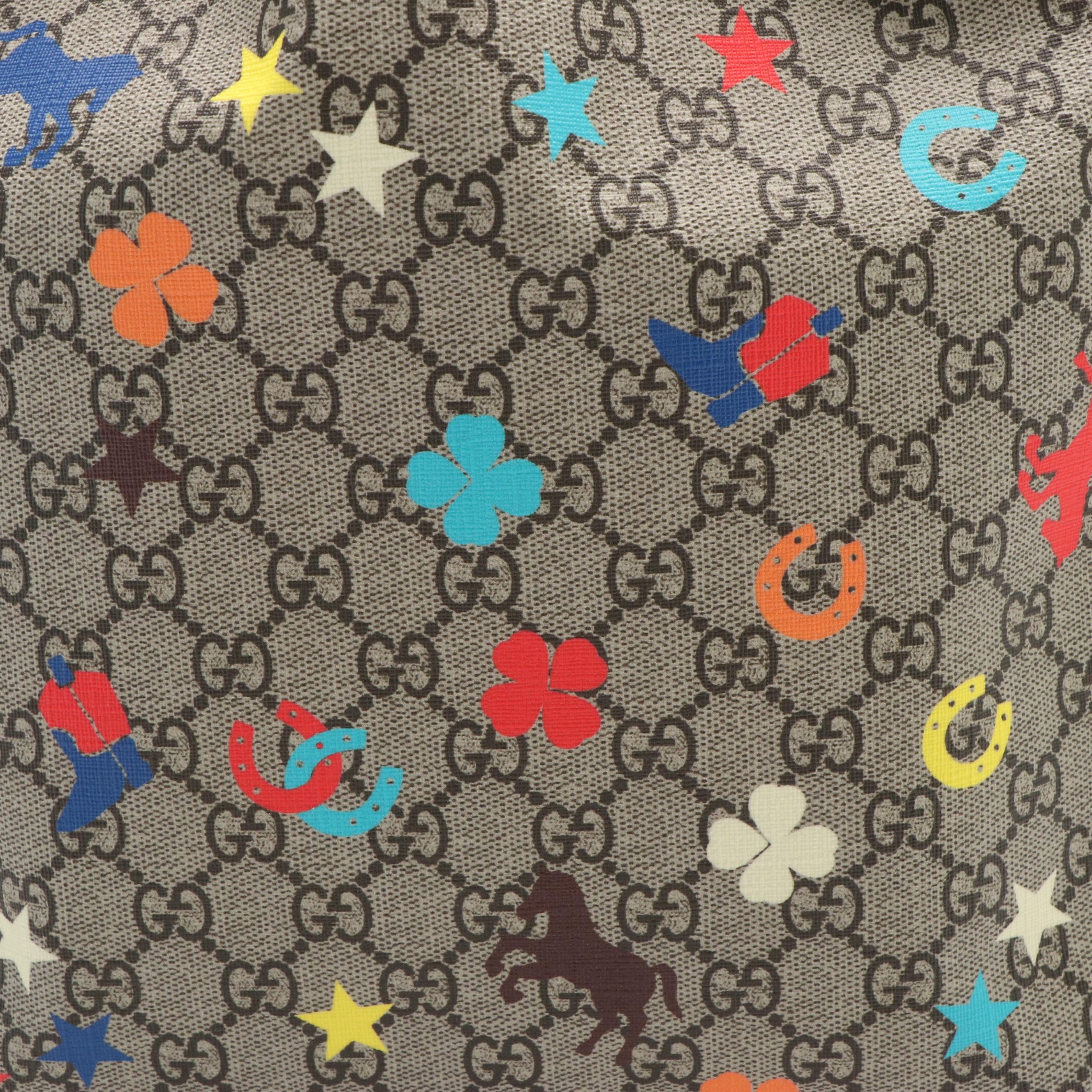 Gucci GG Supreme Equestrian Print Drawstring Children's Backpack