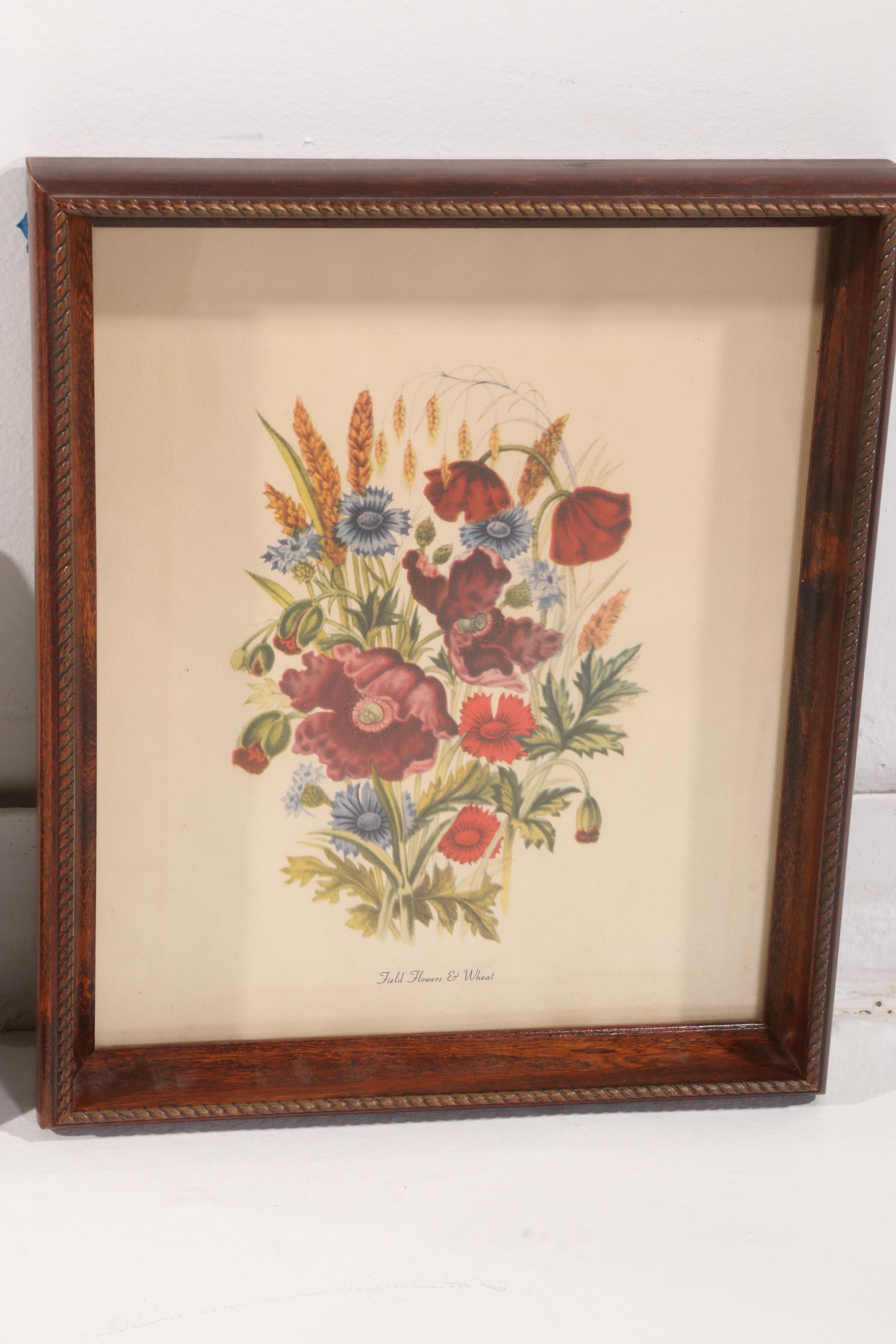 Victorian Style Wall Mirrors With  and Portrait and Botanical Prints