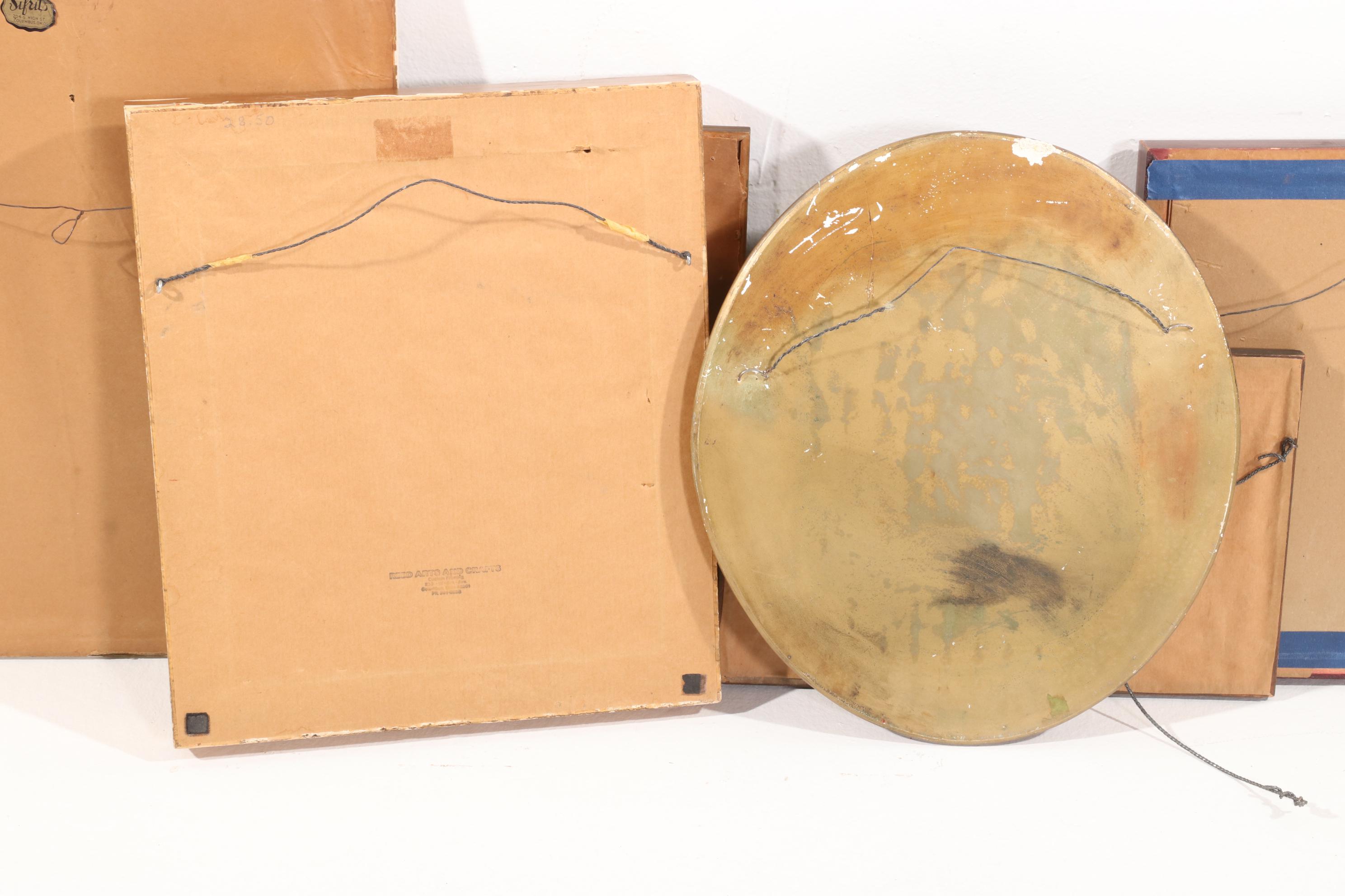 Victorian Style Wall Mirrors With  and Portrait and Botanical Prints