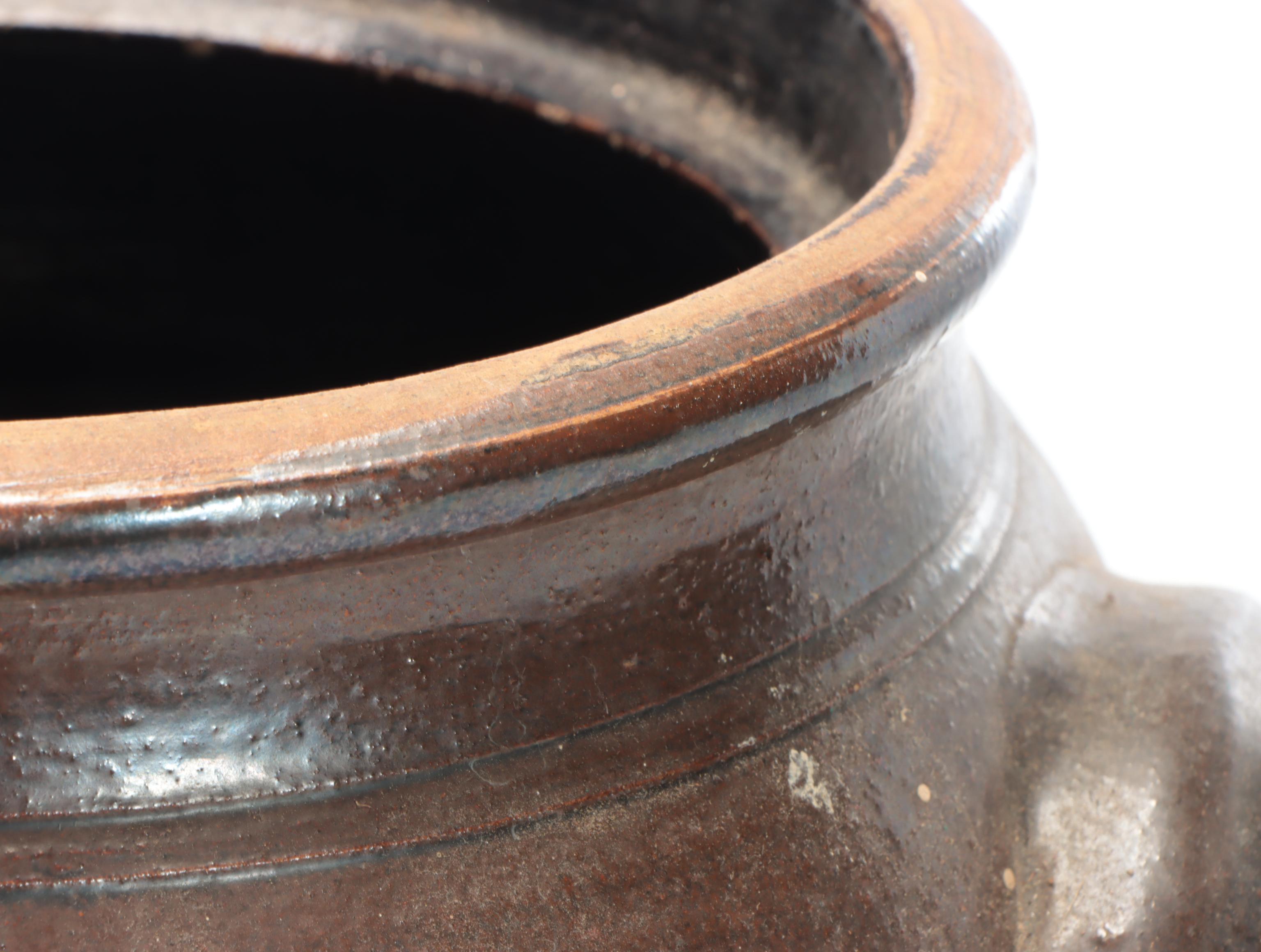 Brown Glazed Stoneware Crock, Early 20th Century