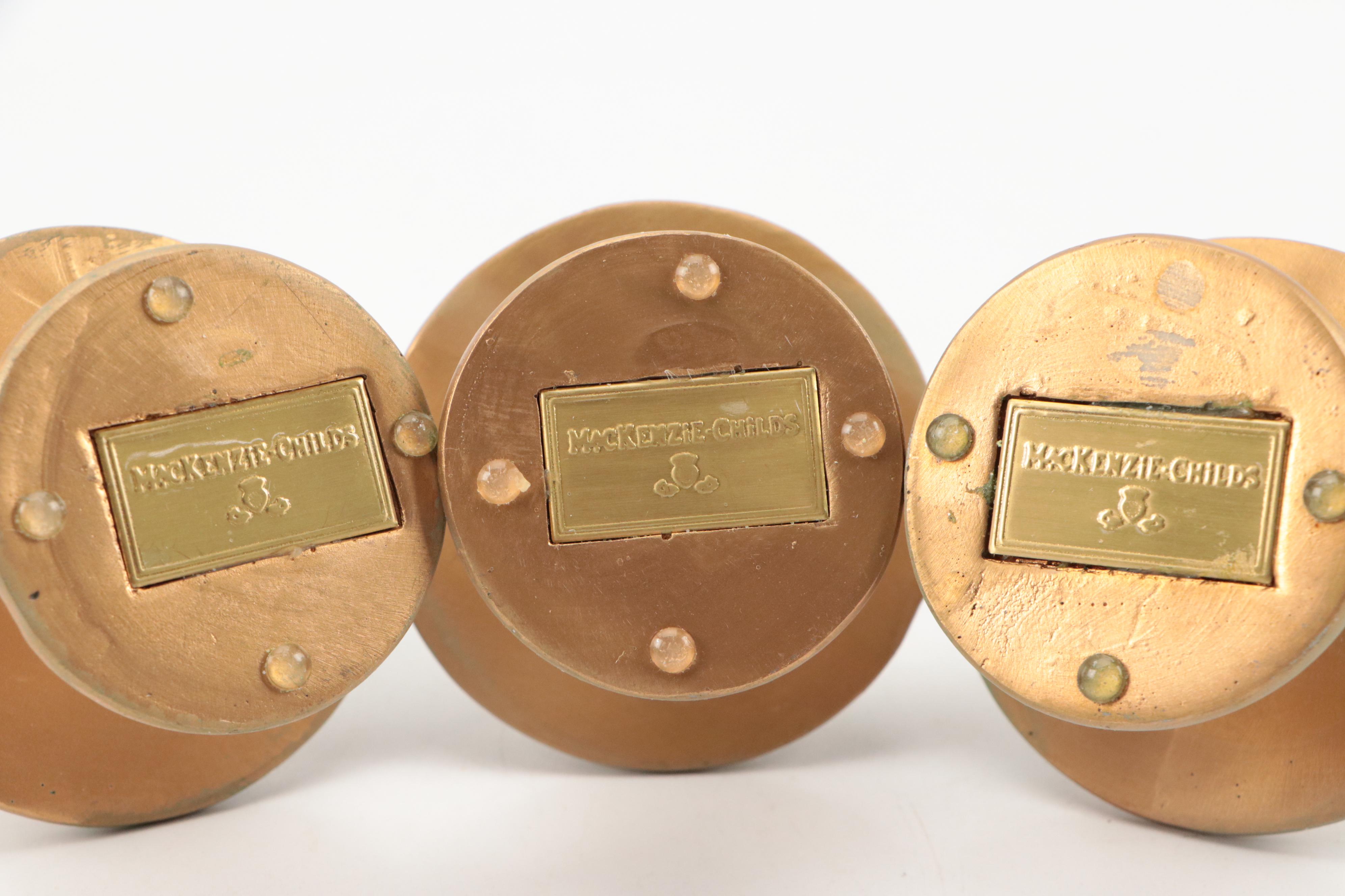 MacKenzie-Childs Pastel Confection Resin Cakes Under Glass Domes