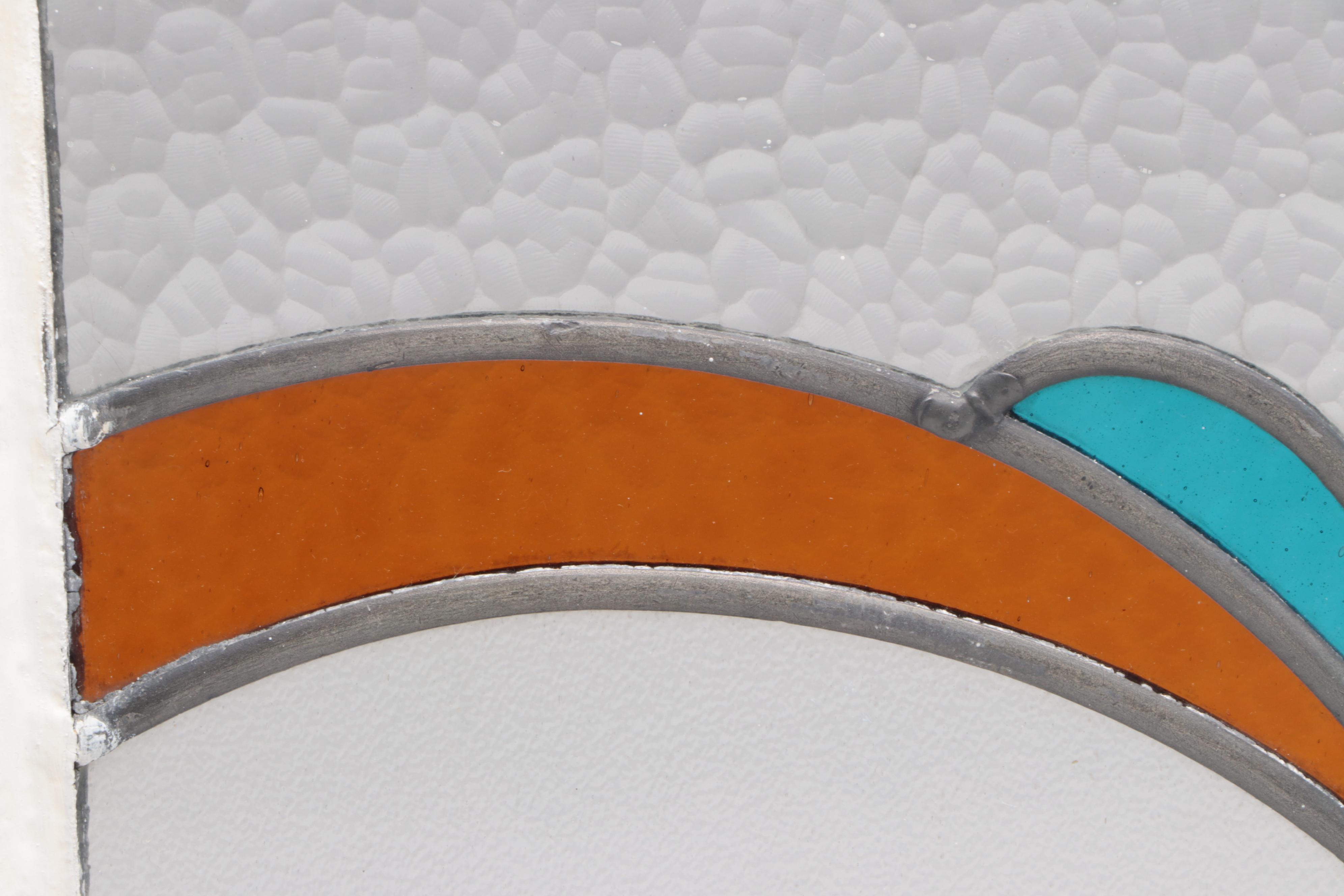 Colored Glass Window with Painted Frame