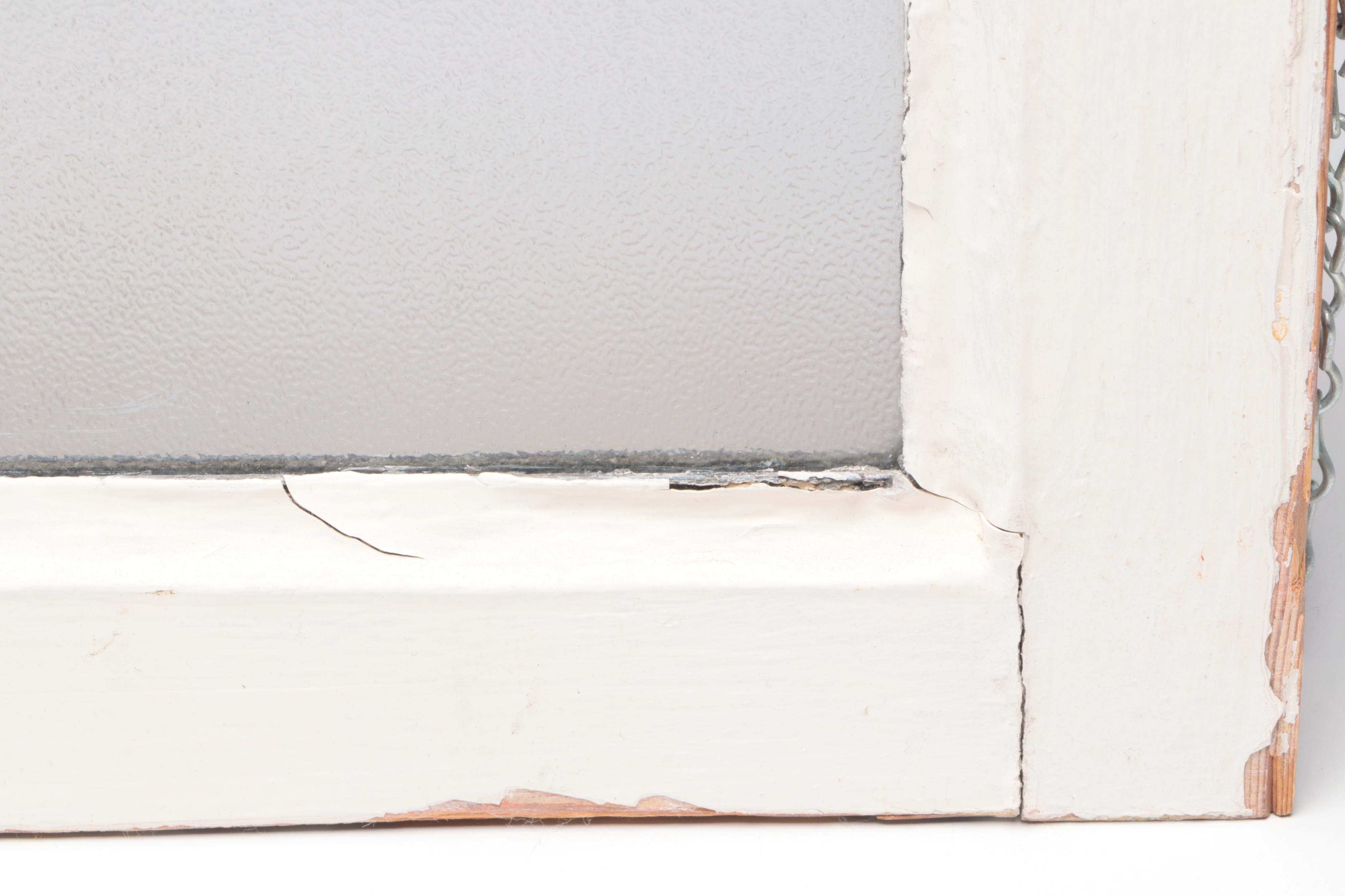 Colored Glass Window with Painted Frame