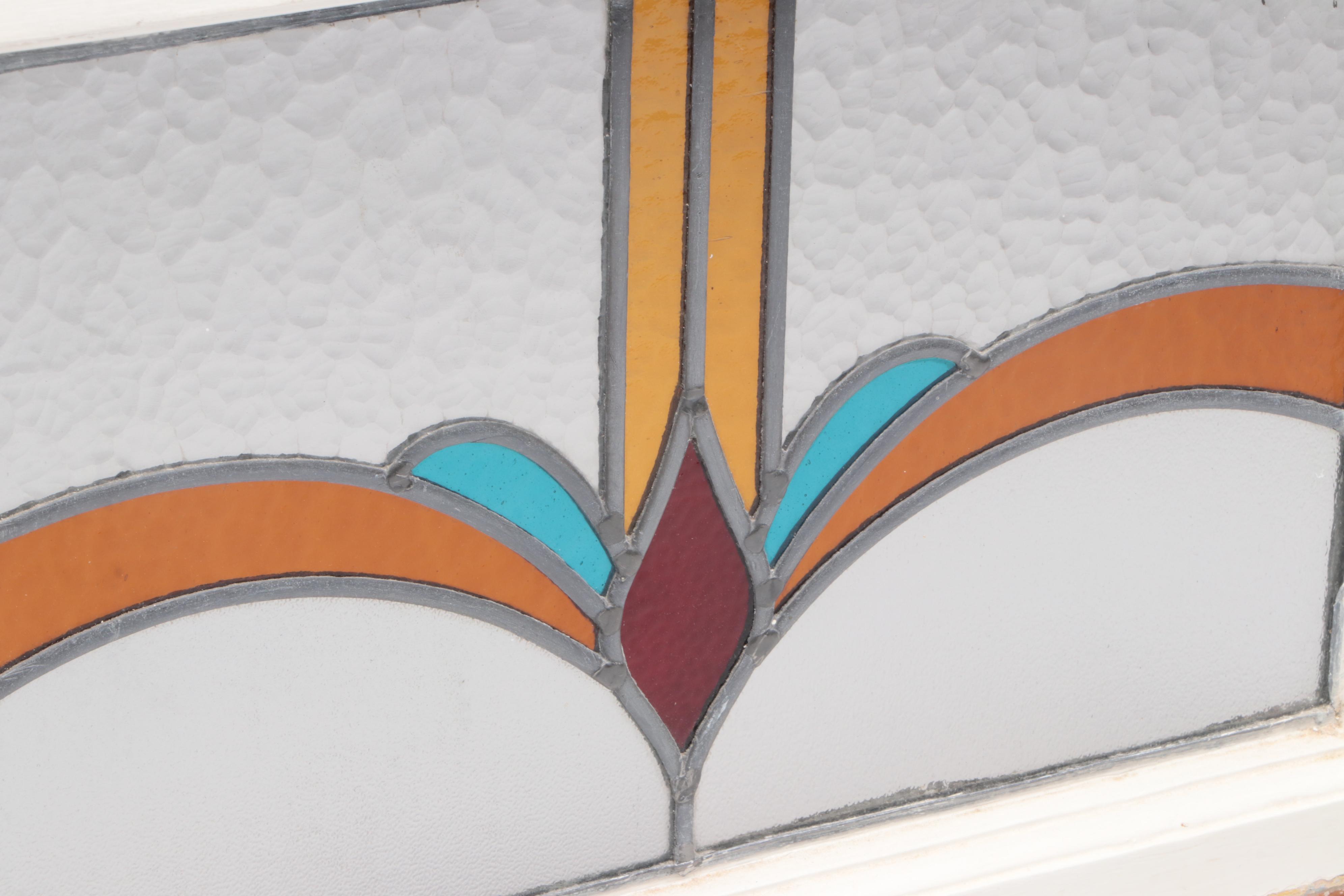 Colored Glass Window with Painted Frame