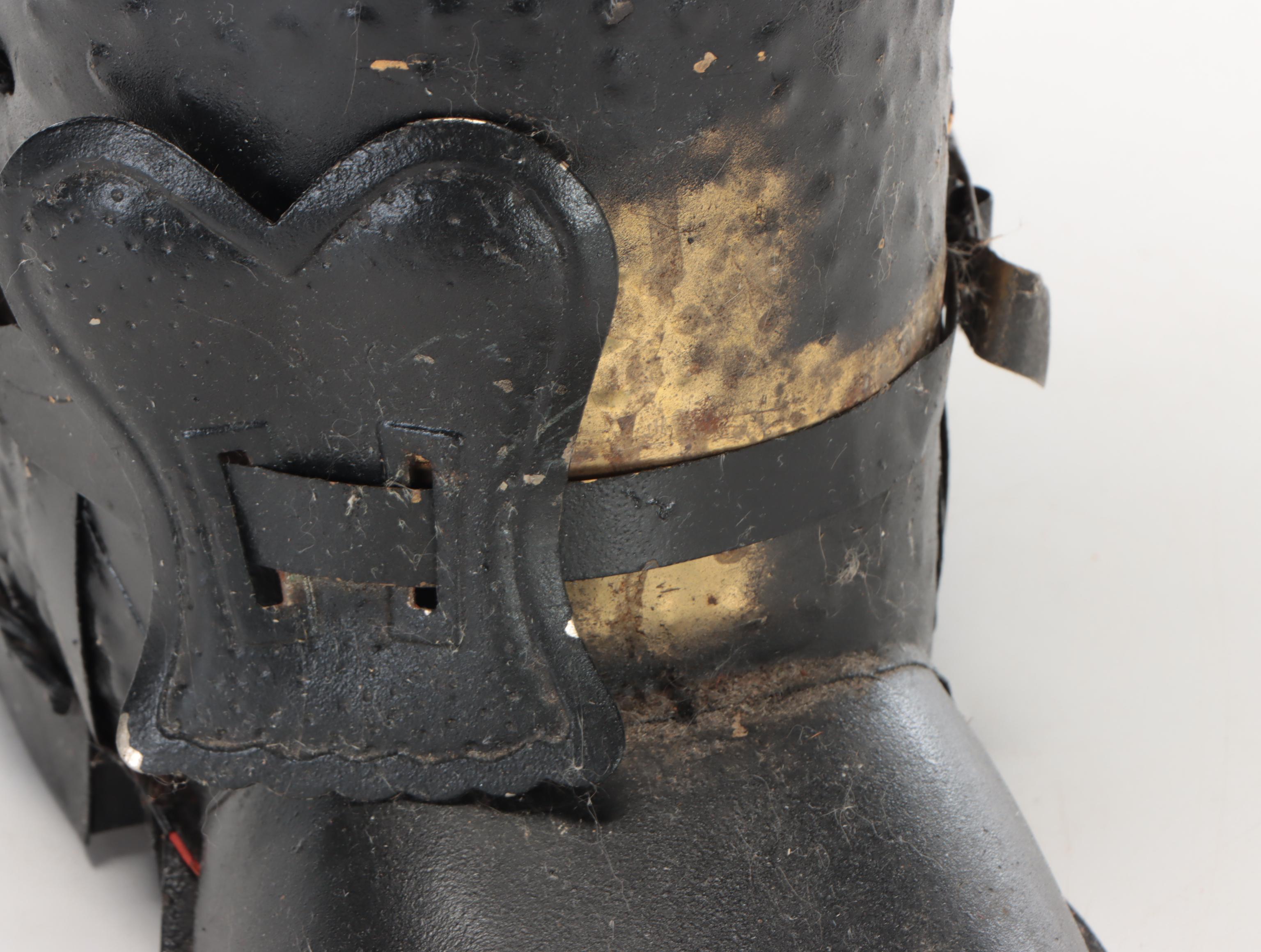 Metal Riding Boot Umbrella Stand