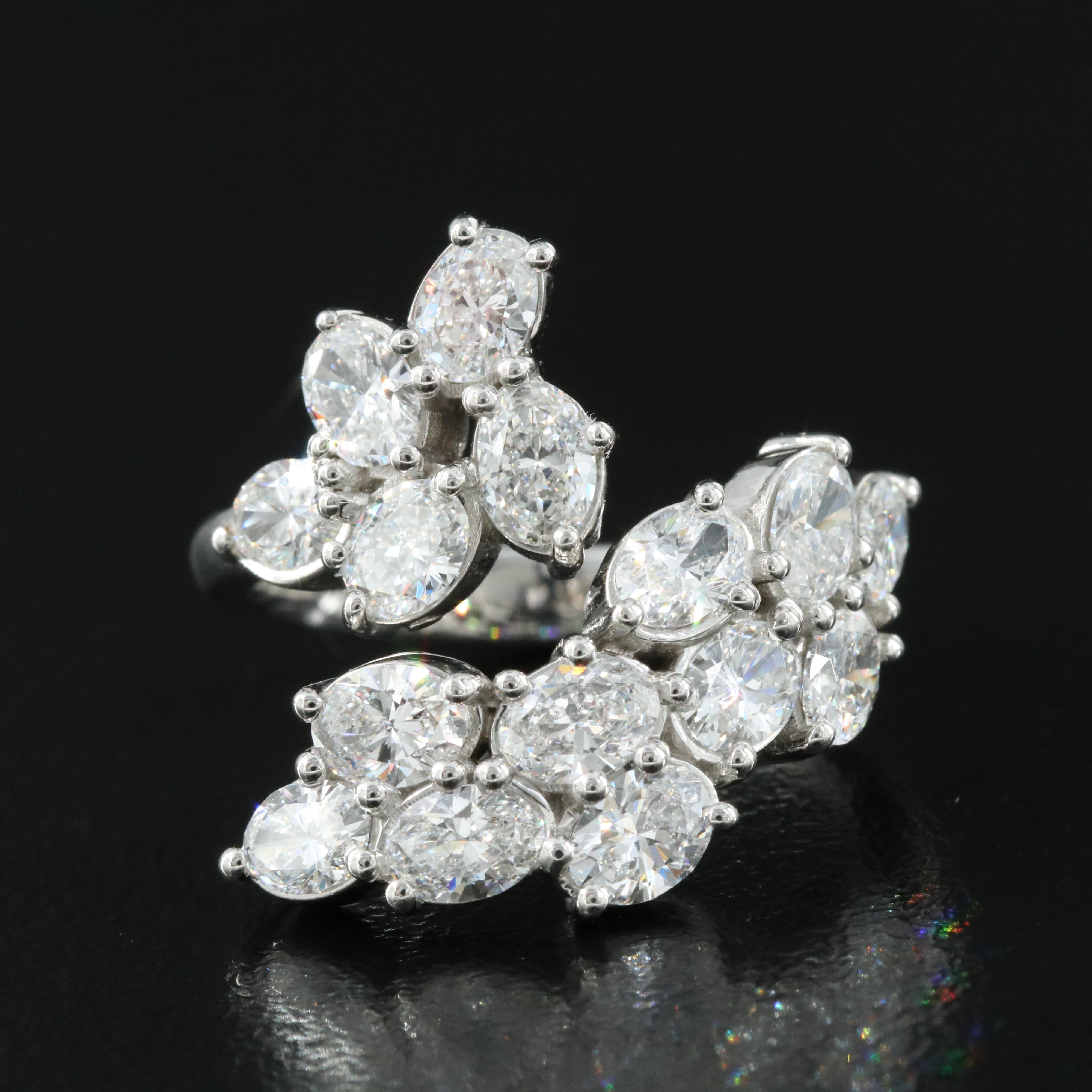 Platinum 2.67 CTW Diamond Bypass Ring