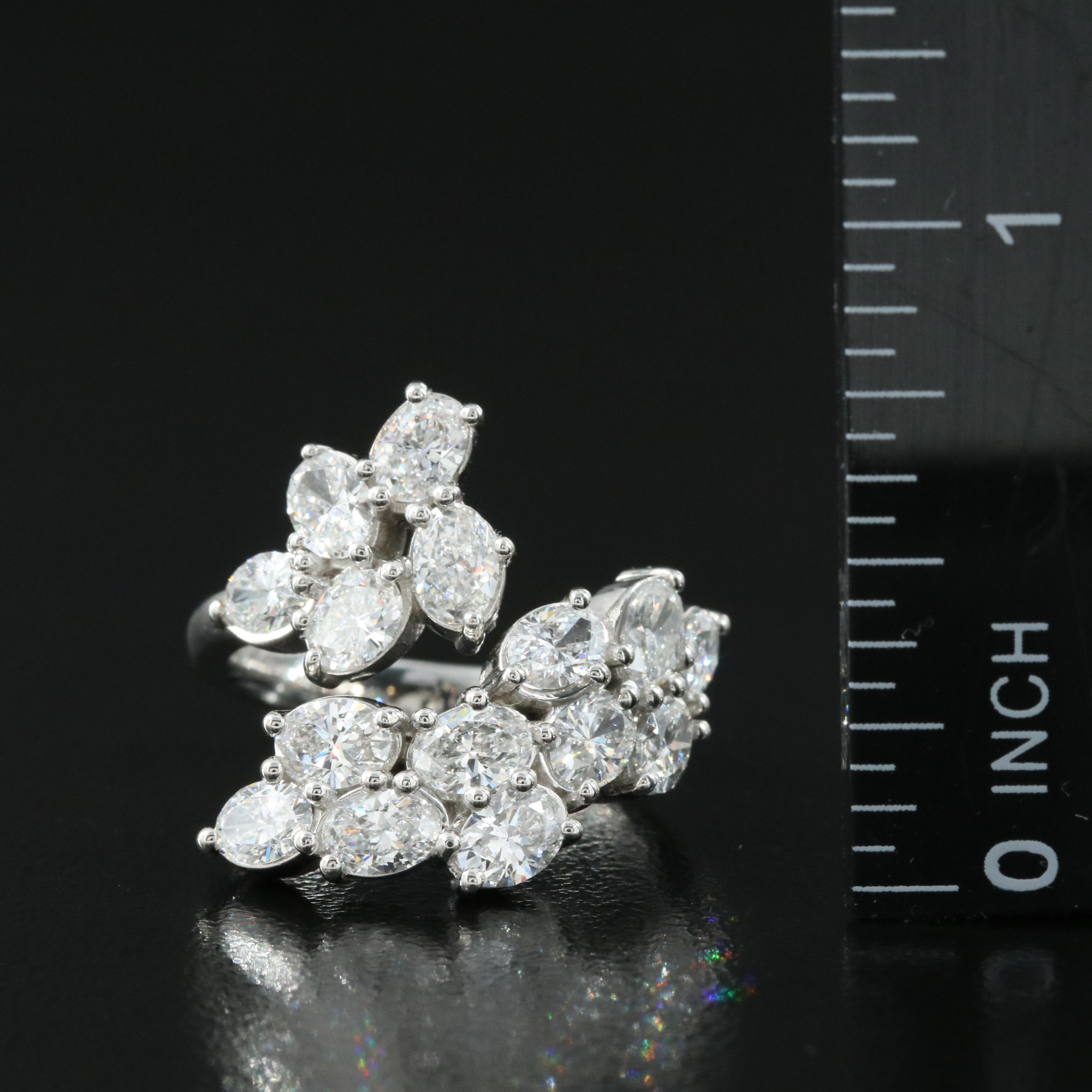 Platinum 2.67 CTW Diamond Bypass Ring