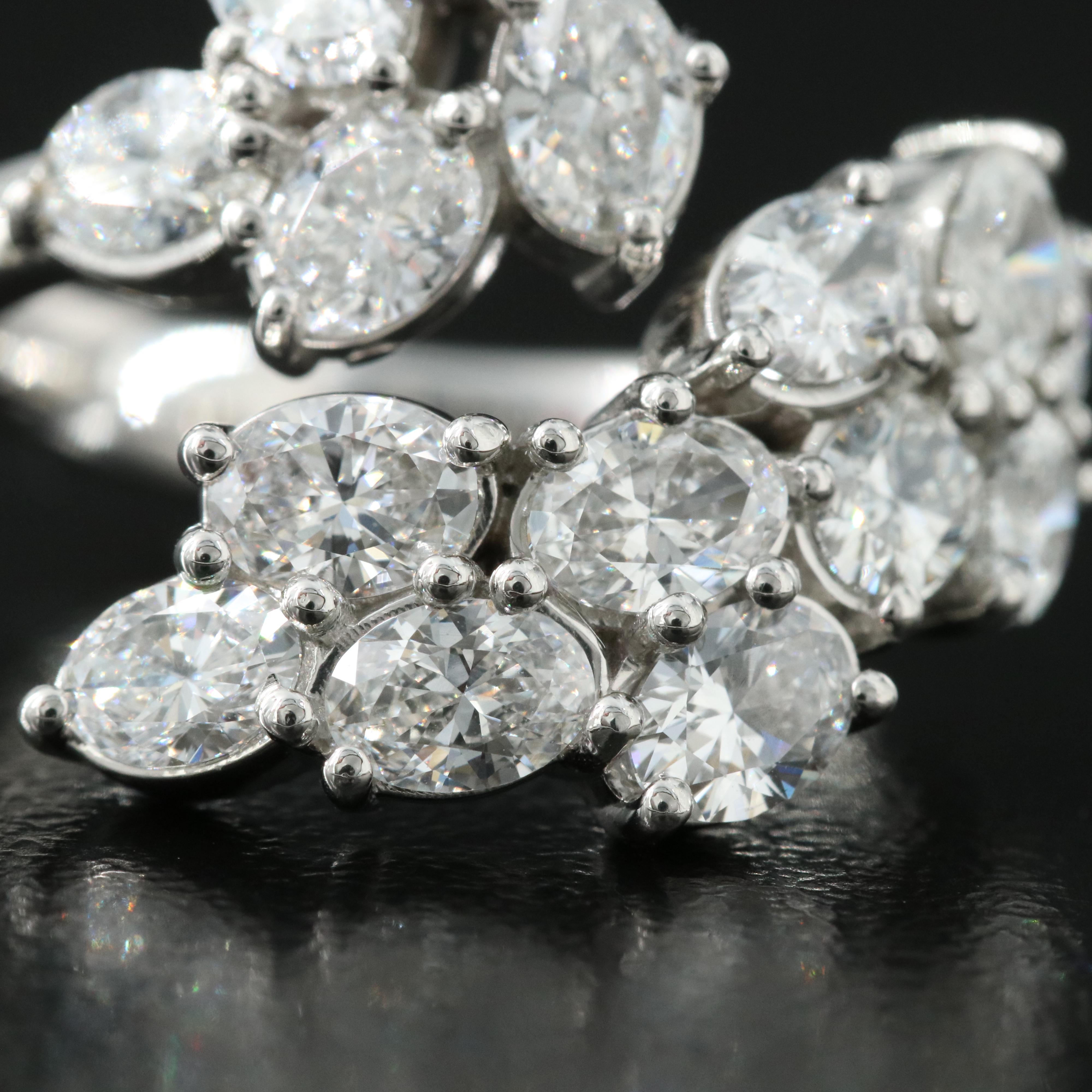 Platinum 2.67 CTW Diamond Bypass Ring