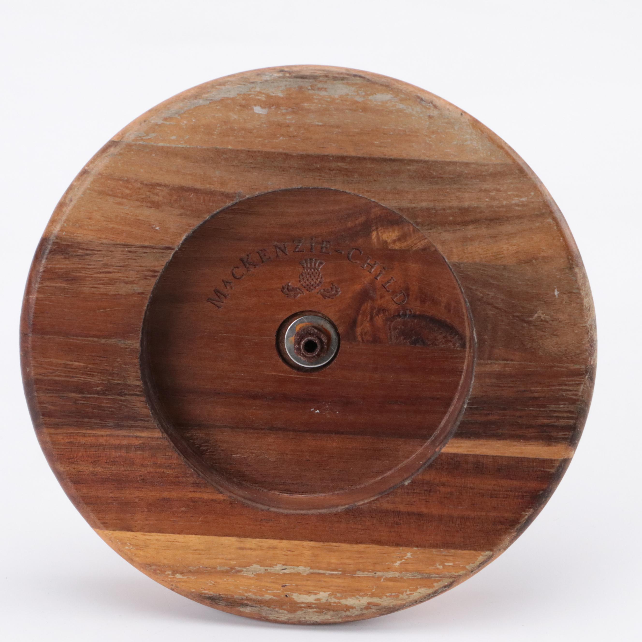 MacKenzie-Childs "Courtly Check" Teapot, Paper Towel Holder and Wall Clock