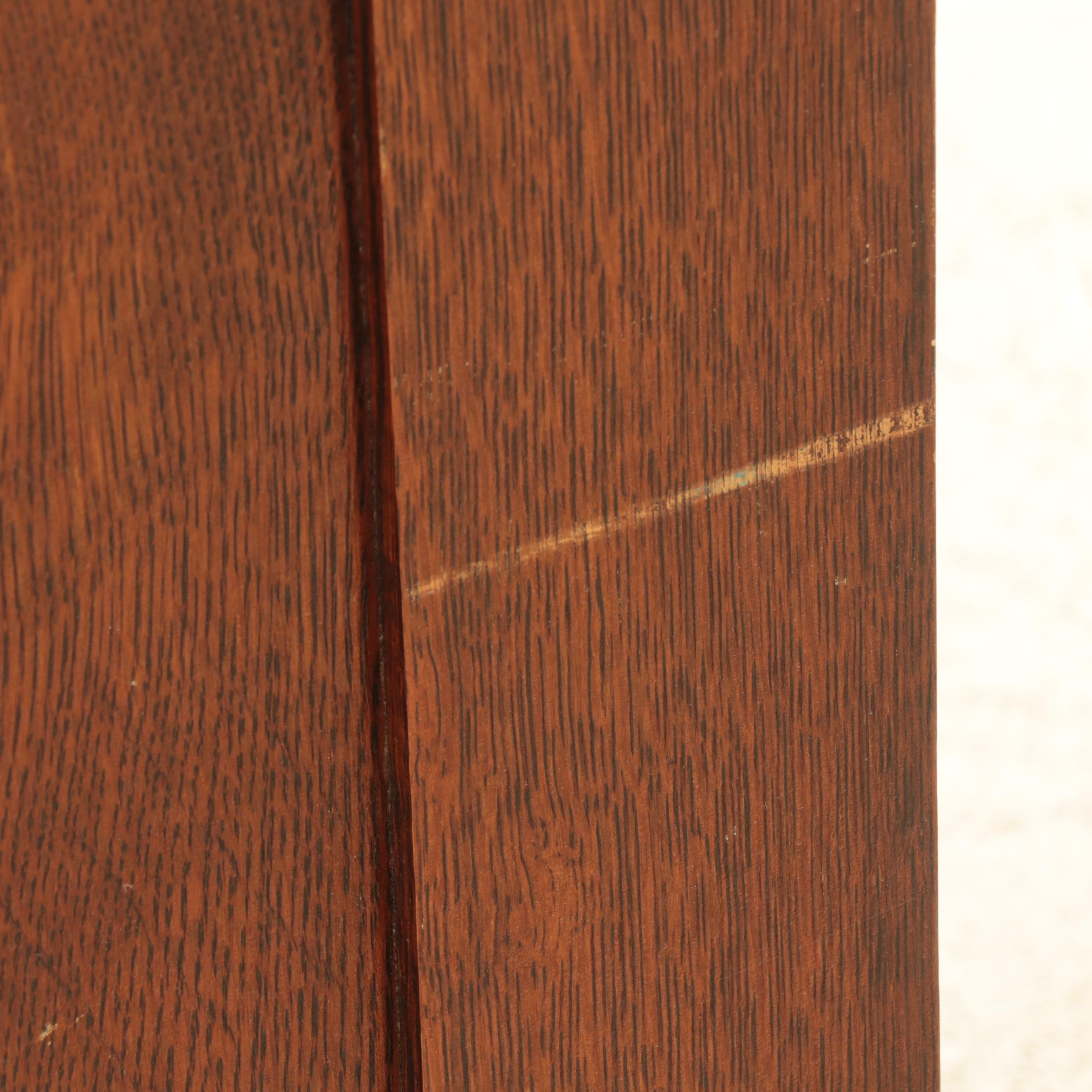 Franklin Egyptian Revival Decorated Treadle Sewing Machine in Oak Cabinet