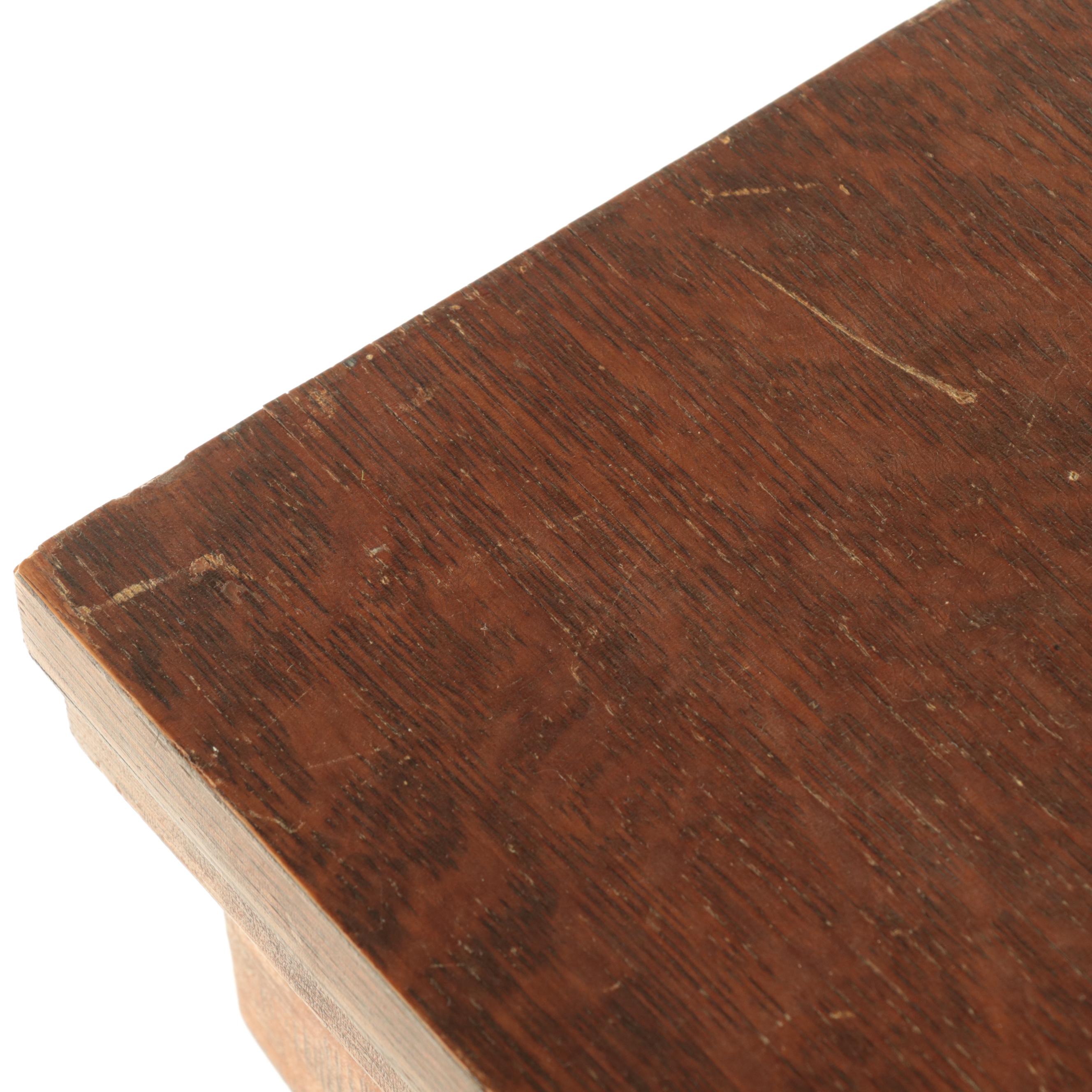 Franklin Egyptian Revival Decorated Treadle Sewing Machine in Oak Cabinet