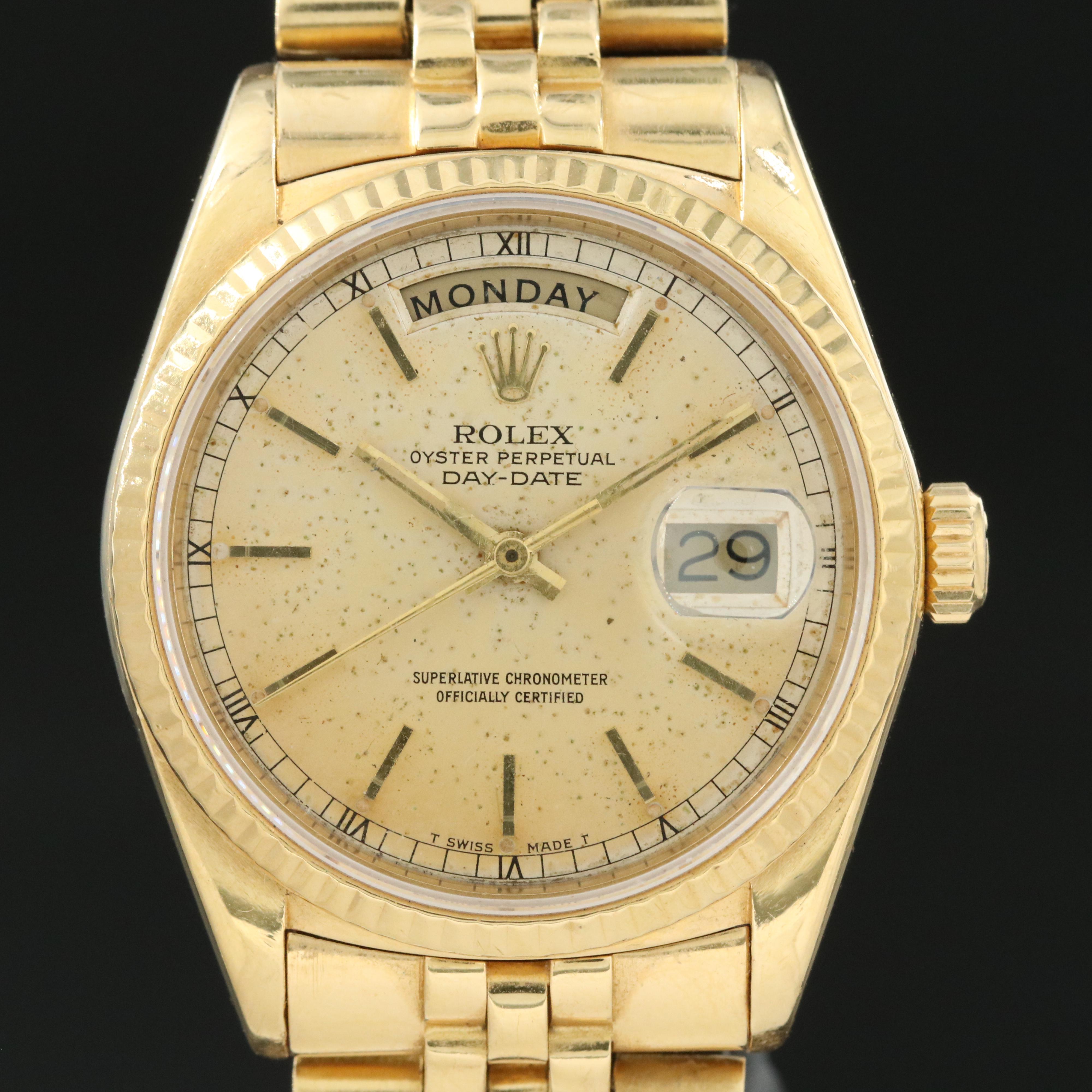 1984 Rolex Day-Date 18K Jubilee Band Watch
