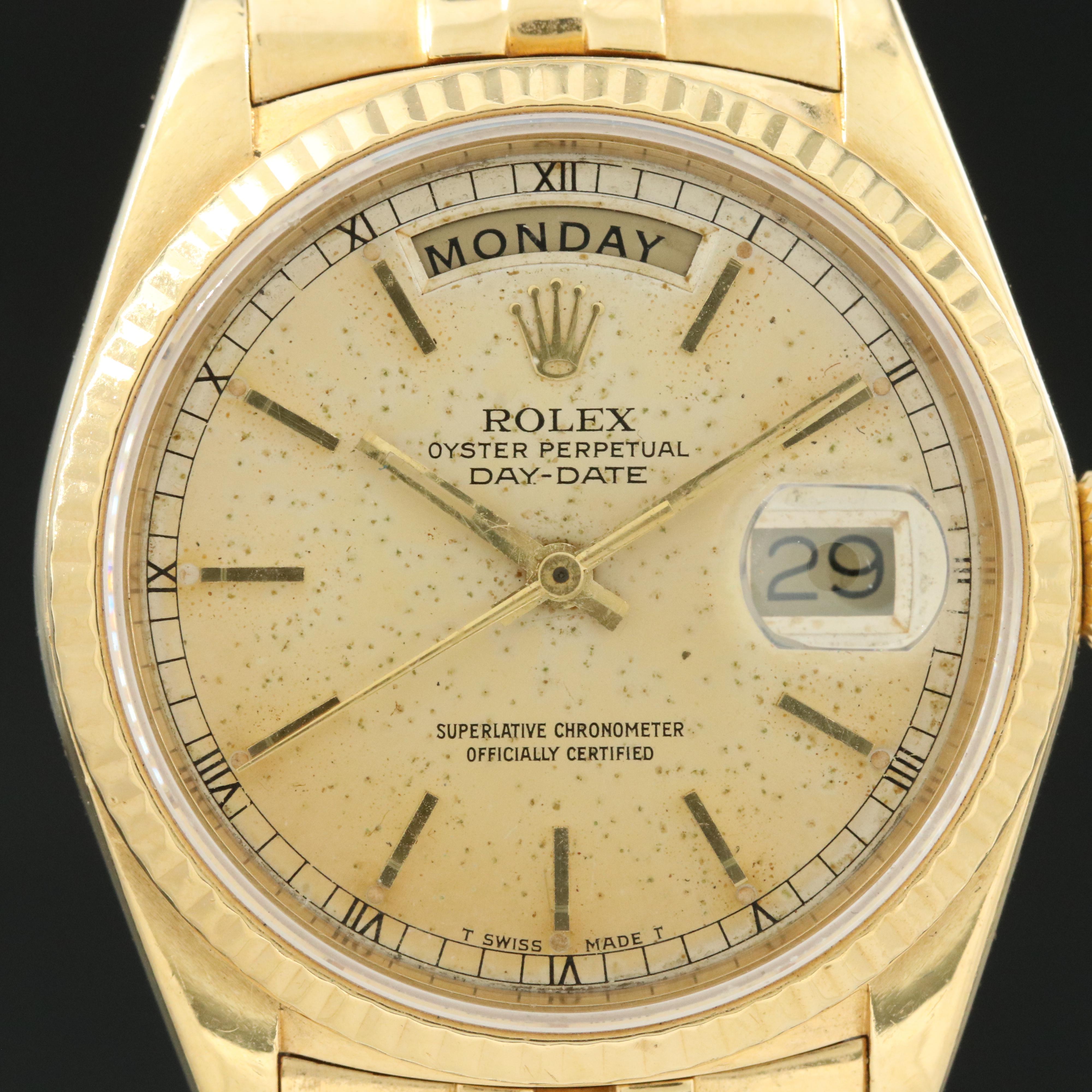 1984 Rolex Day-Date 18K Jubilee Band Watch