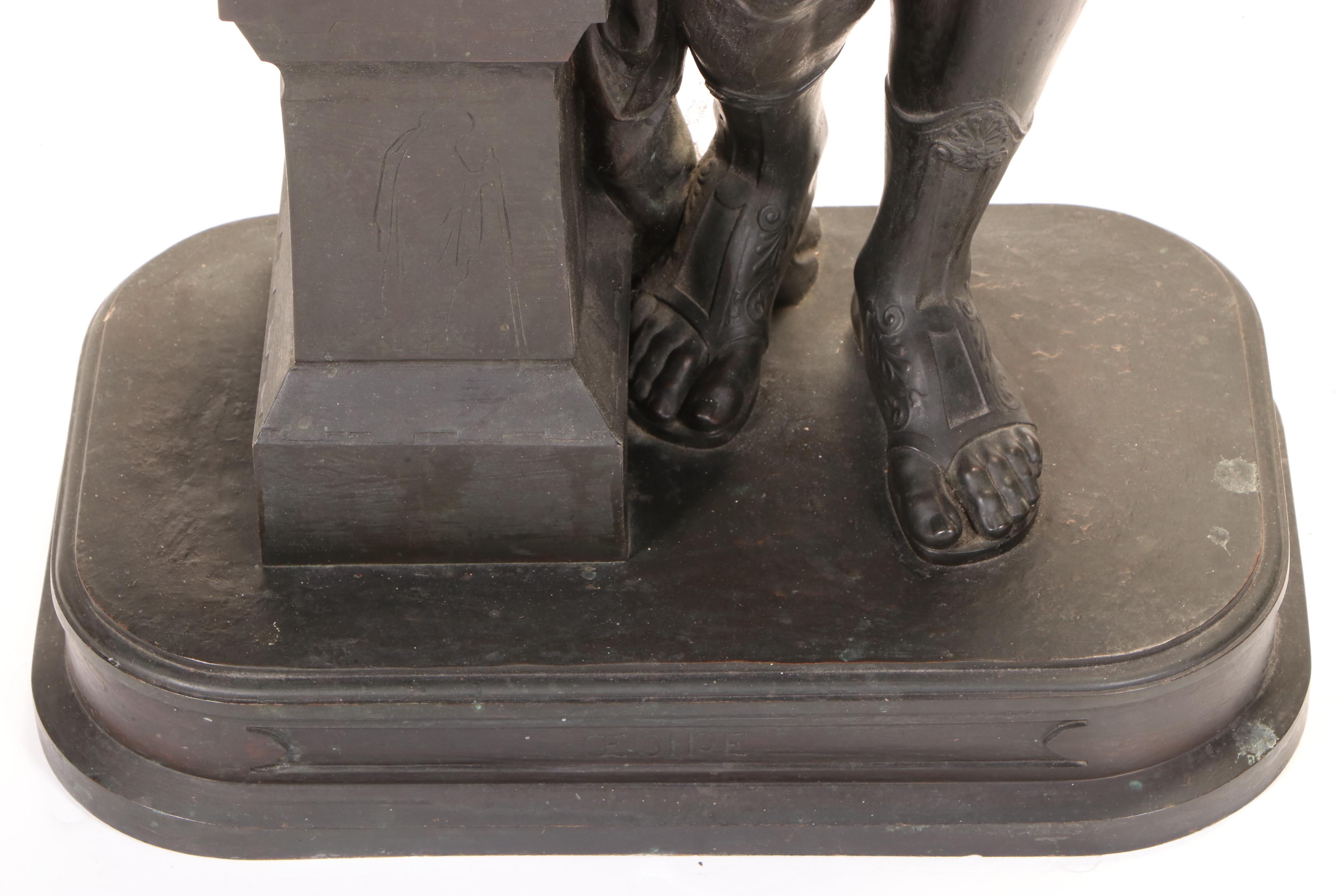 "Oedipus and the Sphinx" Bronze Sculpture After Émile Hébert