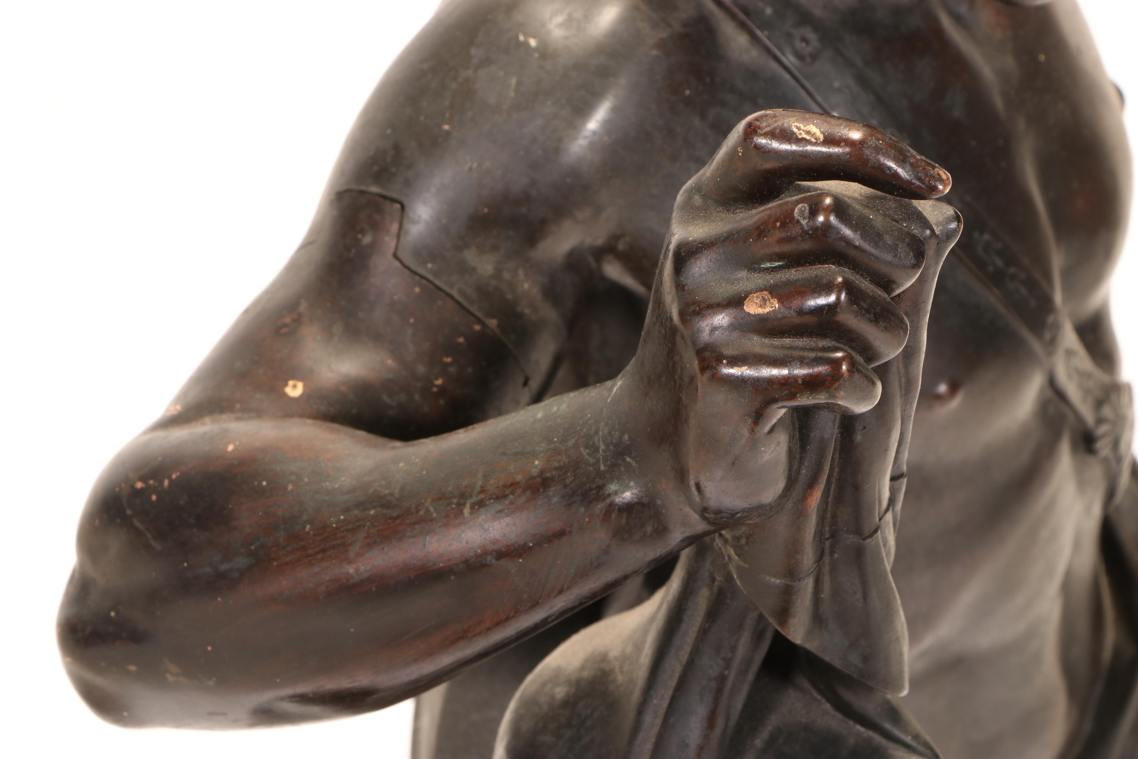 "Oedipus and the Sphinx" Bronze Sculpture After Émile Hébert