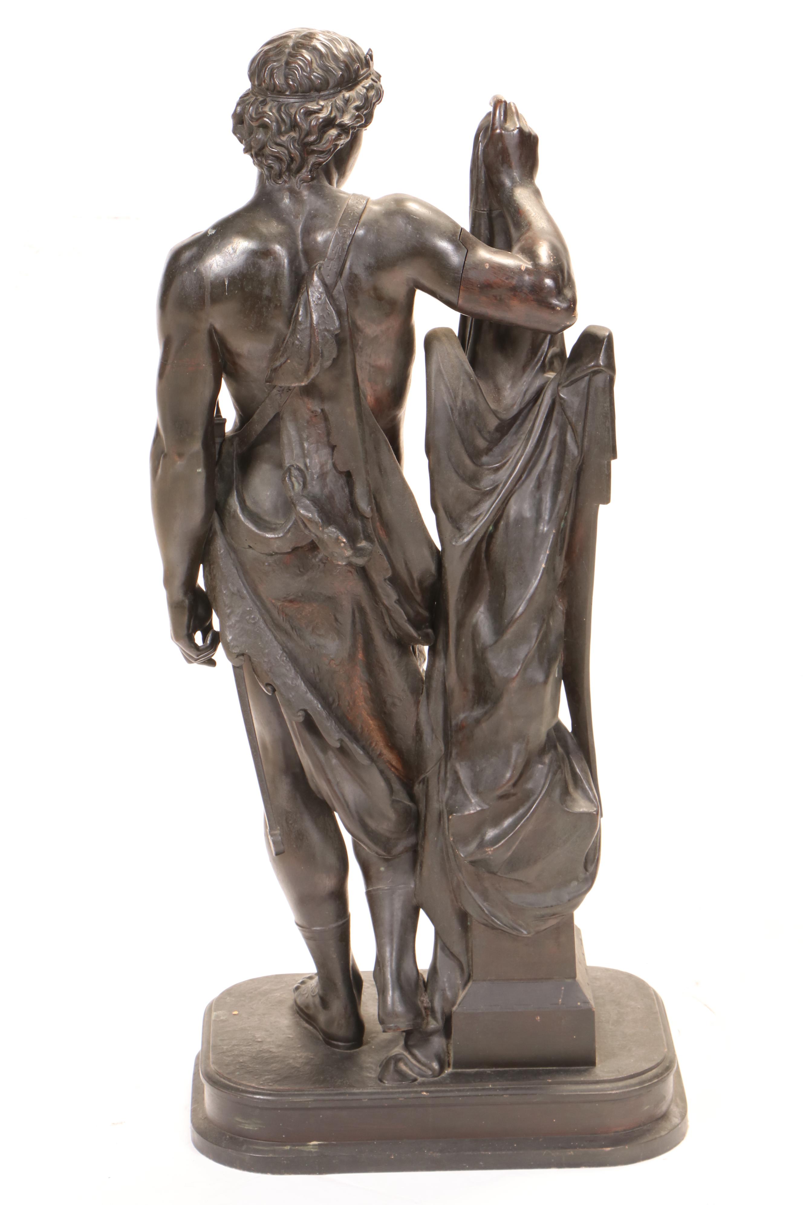 "Oedipus and the Sphinx" Bronze Sculpture After Émile Hébert