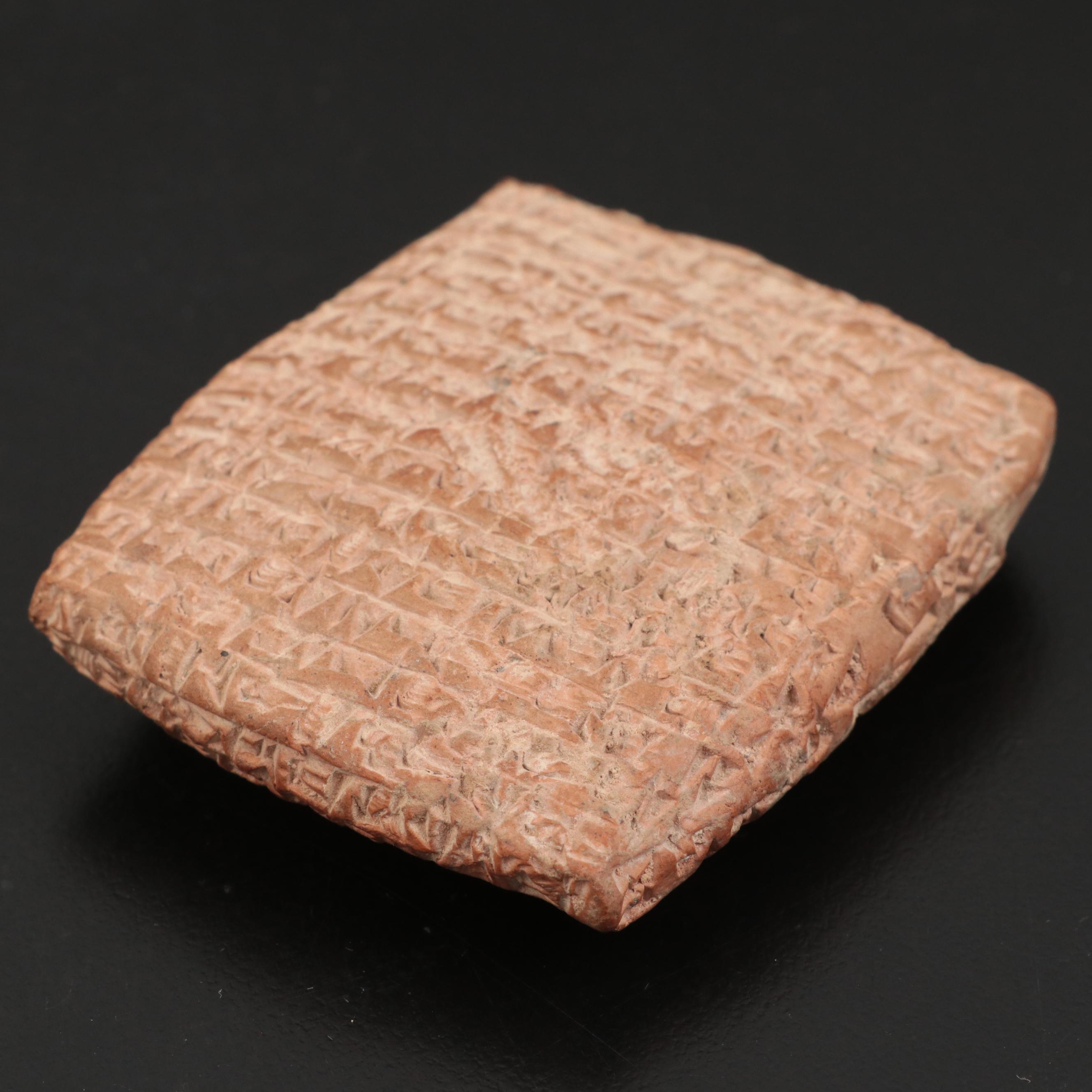 Kultepe-Mound Excavated Akkadian Cuneiform Tablet, Second Millennium B.C.E.