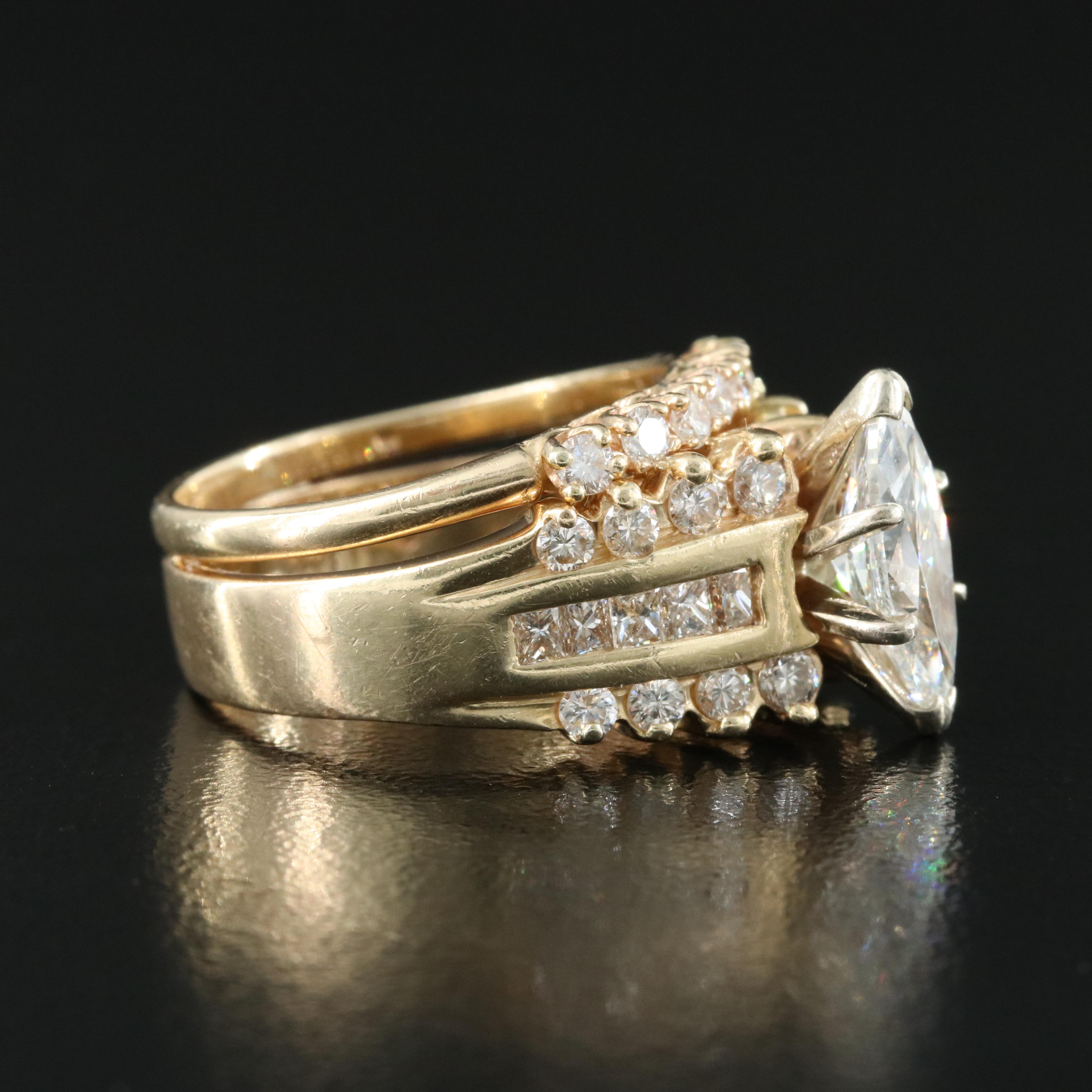 14K 2.53 CTW Diamond Soldered Ring Set