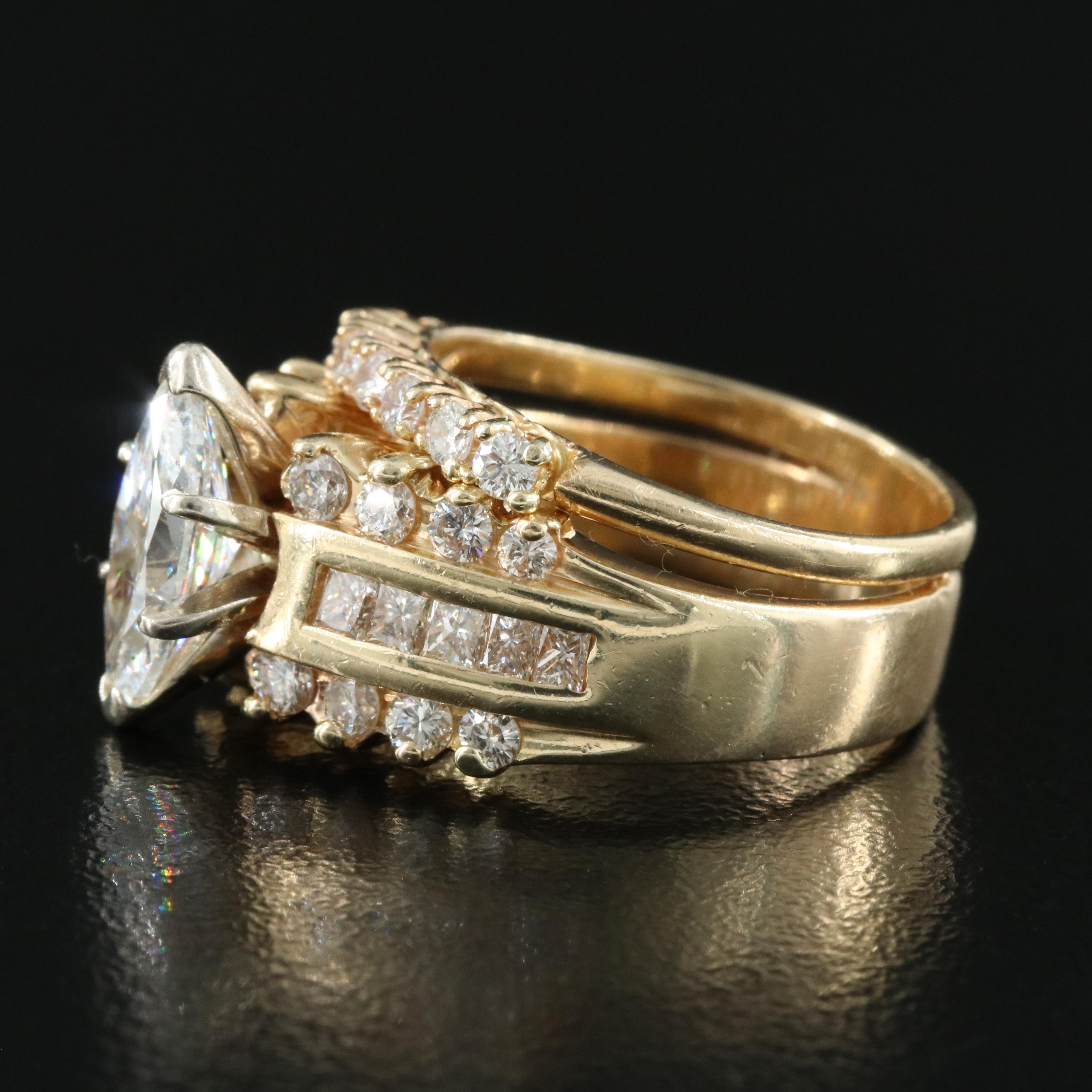 14K 2.53 CTW Diamond Soldered Ring Set