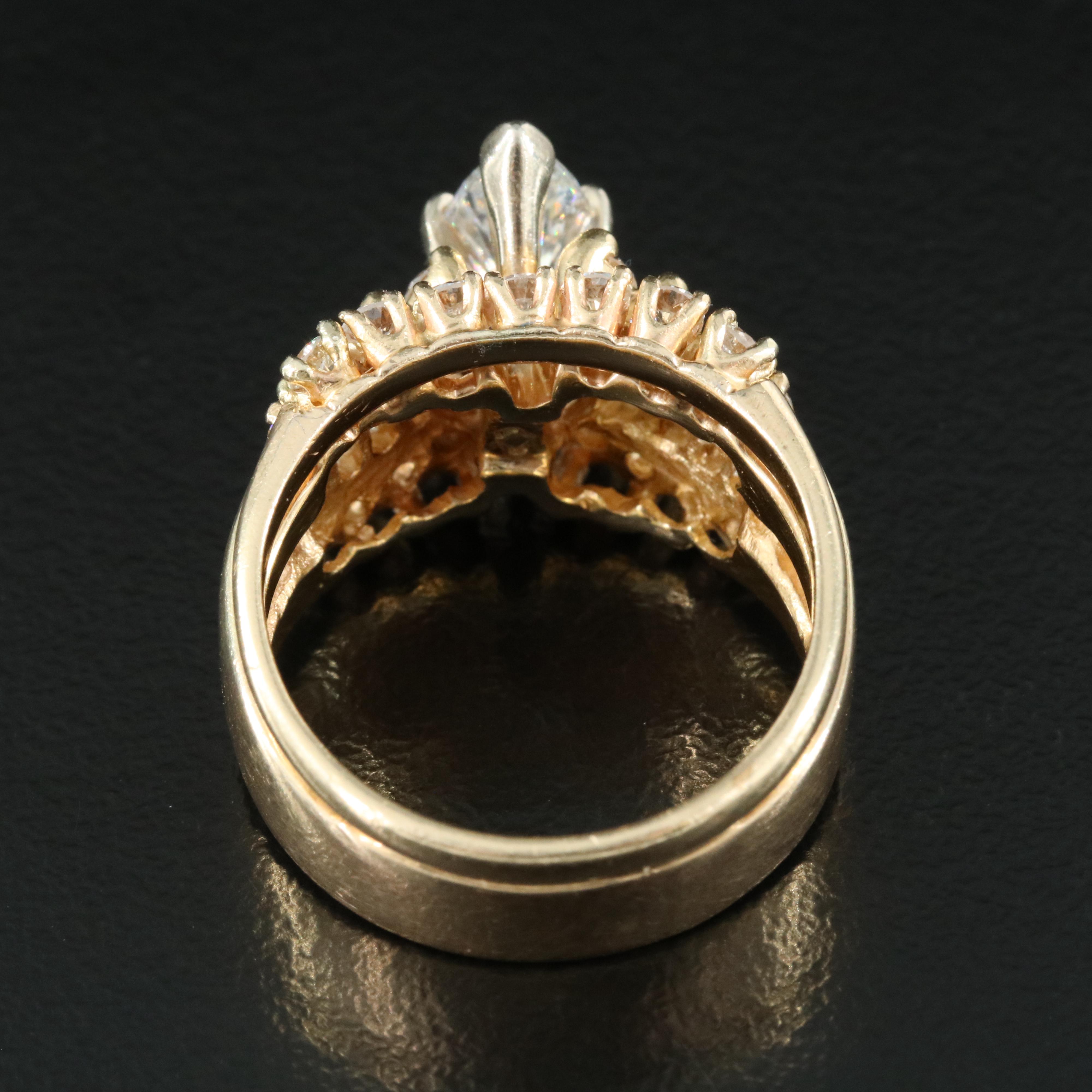 14K 2.53 CTW Diamond Soldered Ring Set