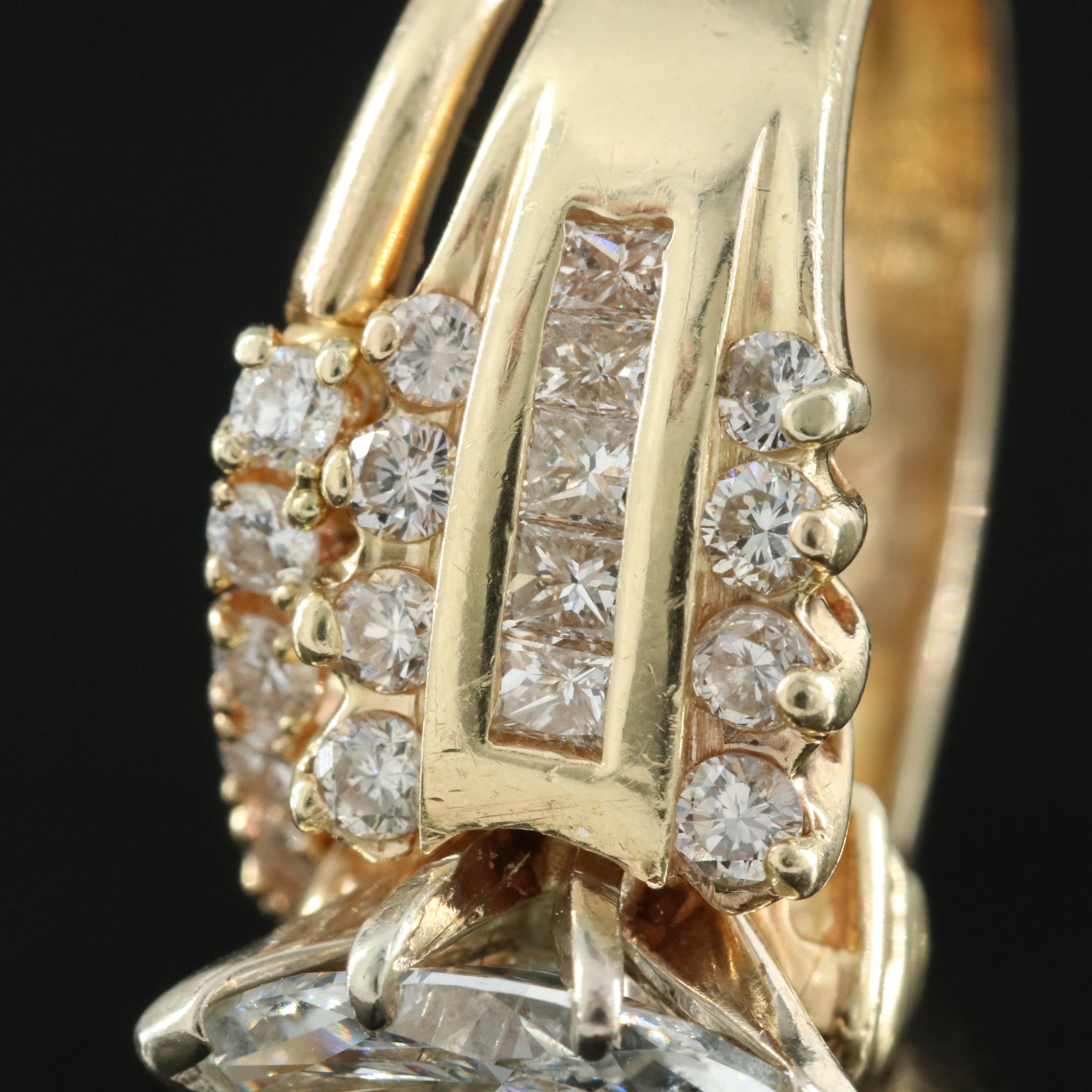 14K 2.53 CTW Diamond Soldered Ring Set