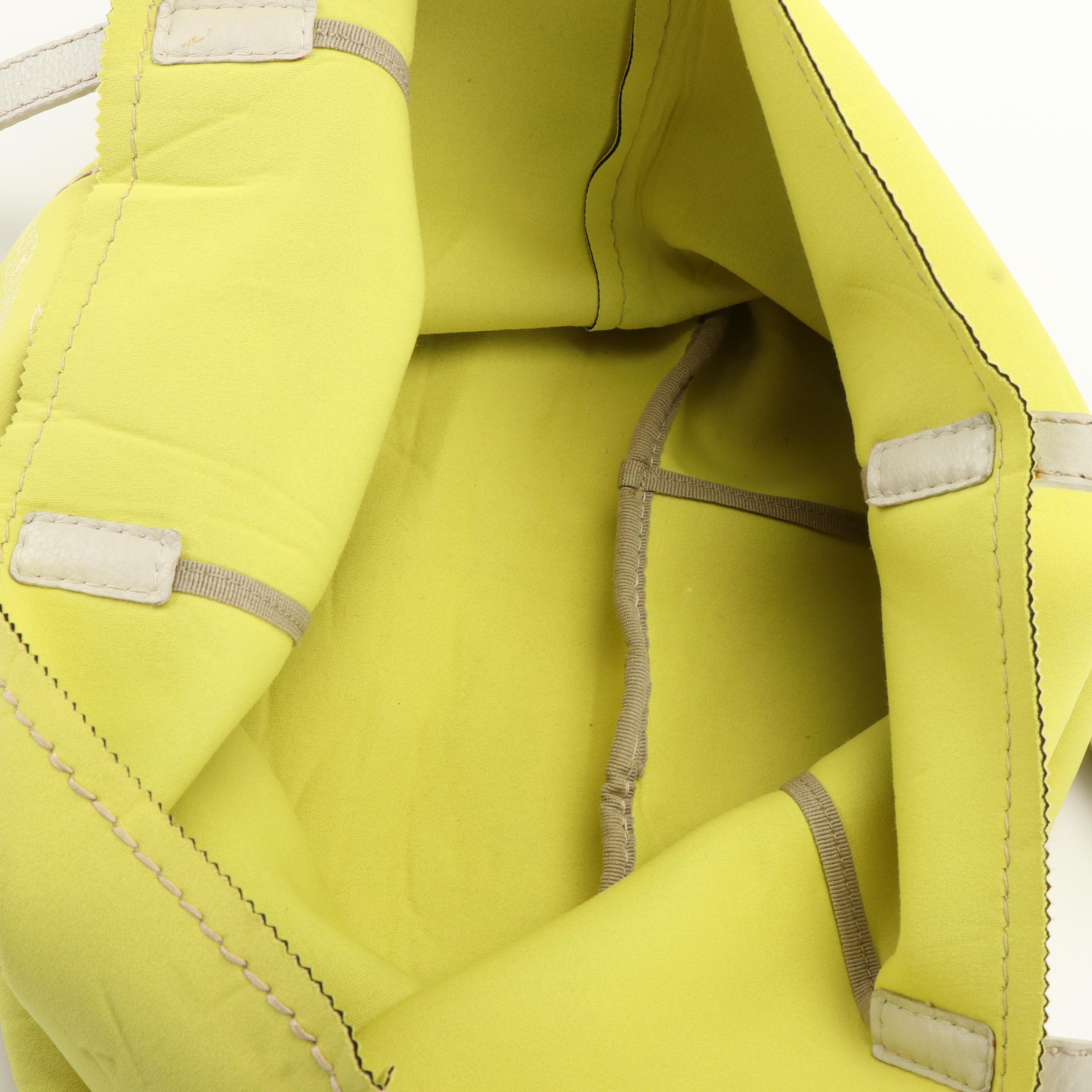Prada Canapa Ananas Yellow Nylon Tote Bag