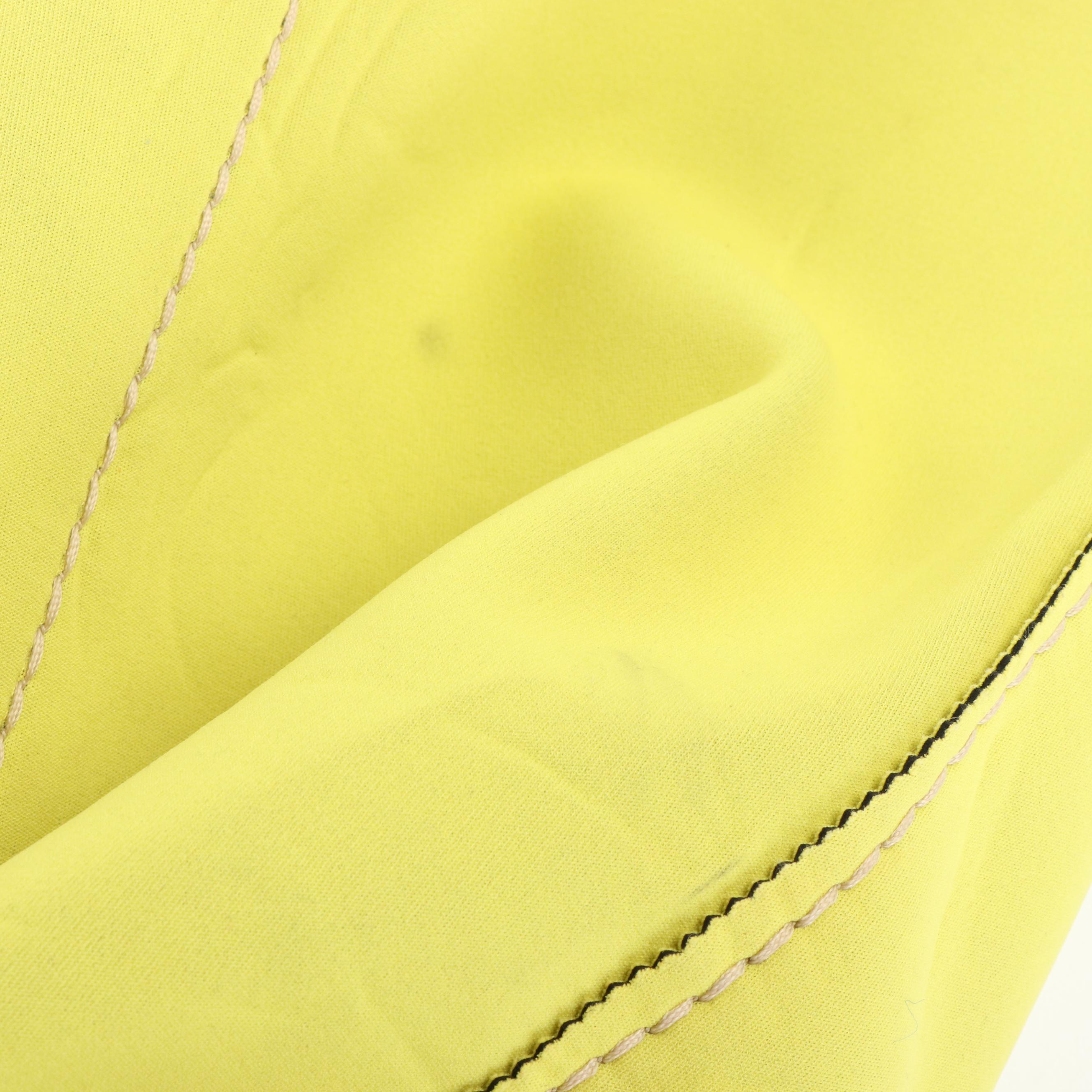 Prada Canapa Ananas Yellow Nylon Tote Bag