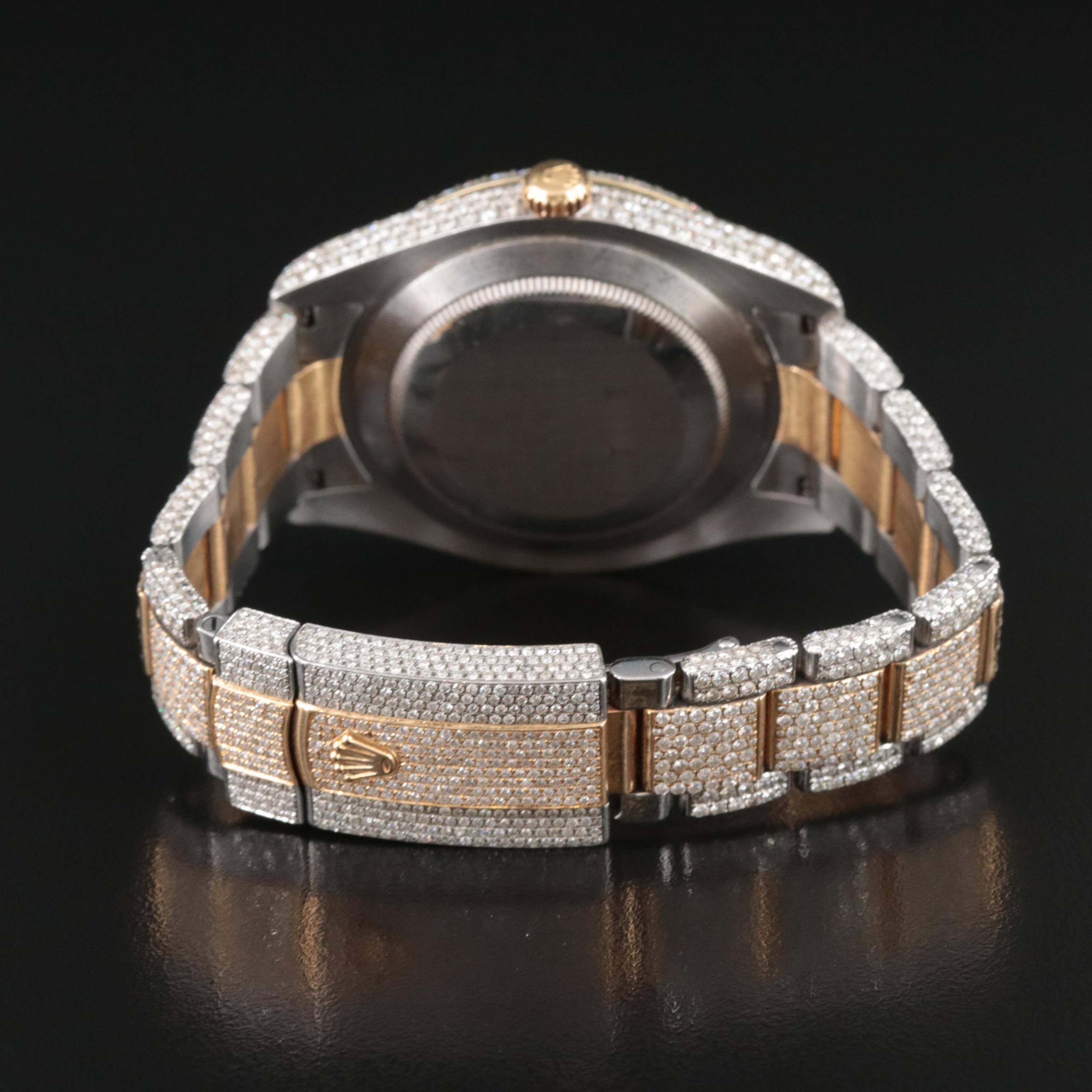 Rolex Custom 24.53 CTW Diamond Dial, Case and Band Datejust II Watch