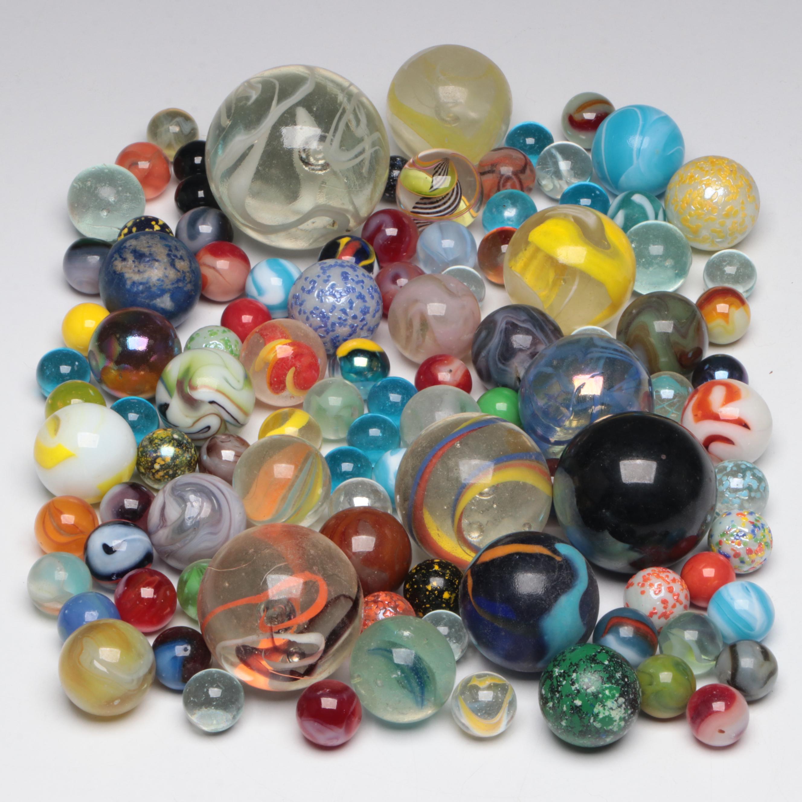 Collection of Art Glass Marbles