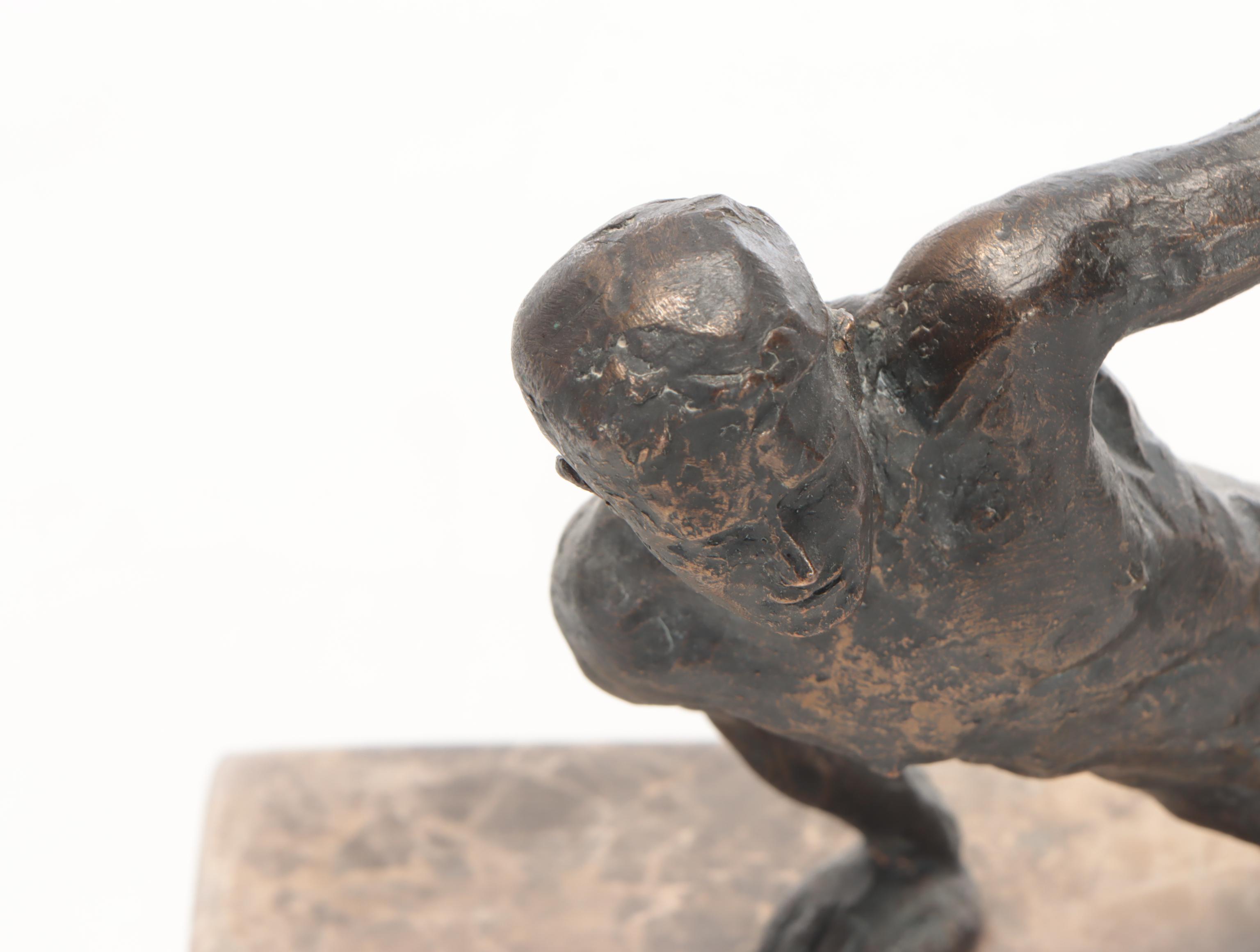 Patinated Brass Gymnast Figurine