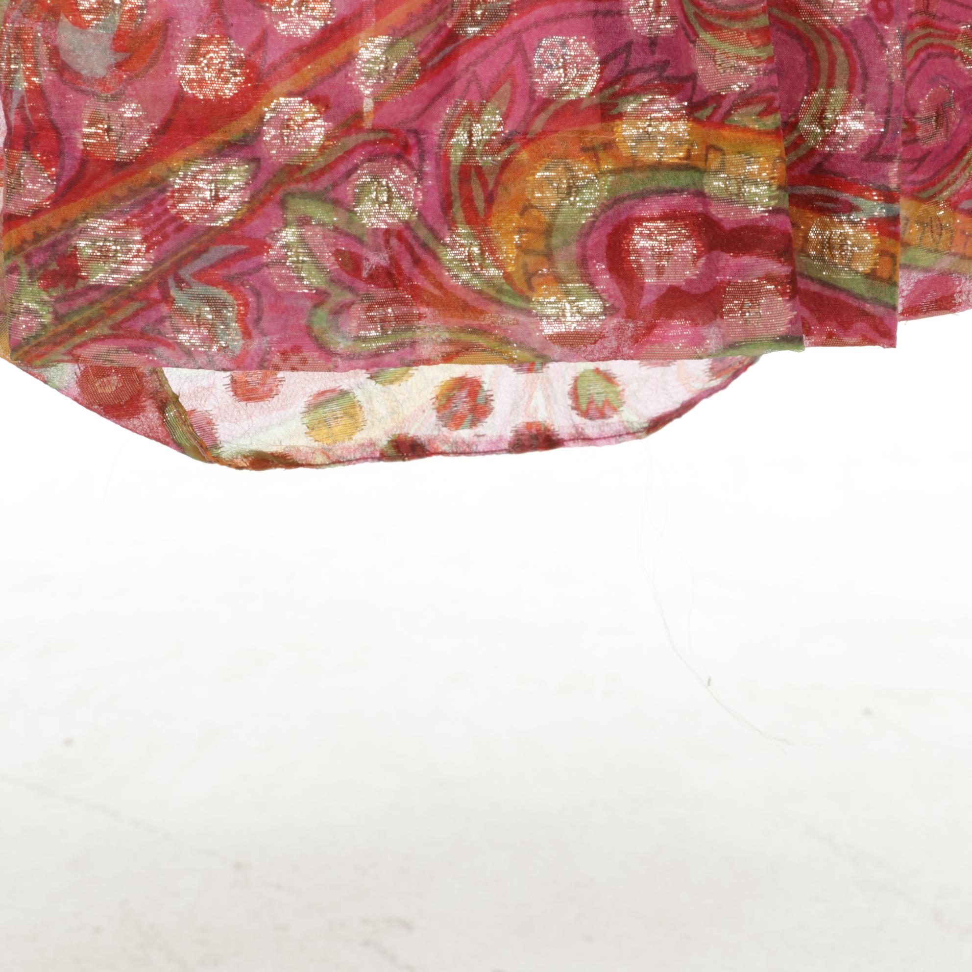 Lord & Taylor Long Sleeve Evening Dress with Three Patterned Caftans