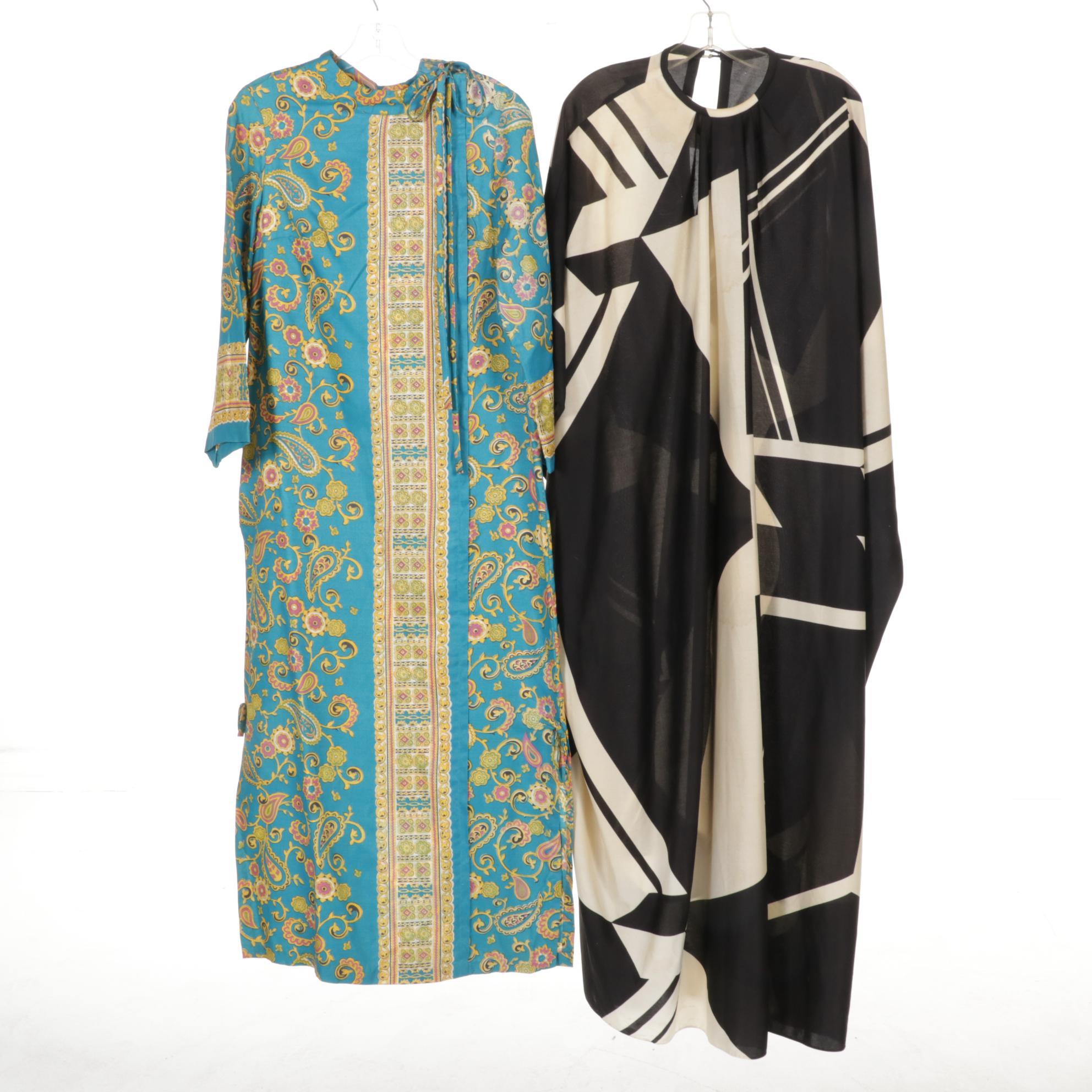 Lord & Taylor Long Sleeve Evening Dress with Three Patterned Caftans