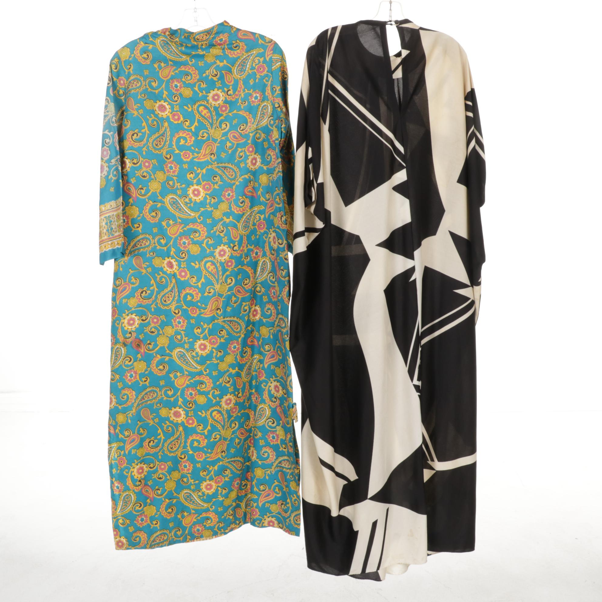Lord & Taylor Long Sleeve Evening Dress with Three Patterned Caftans