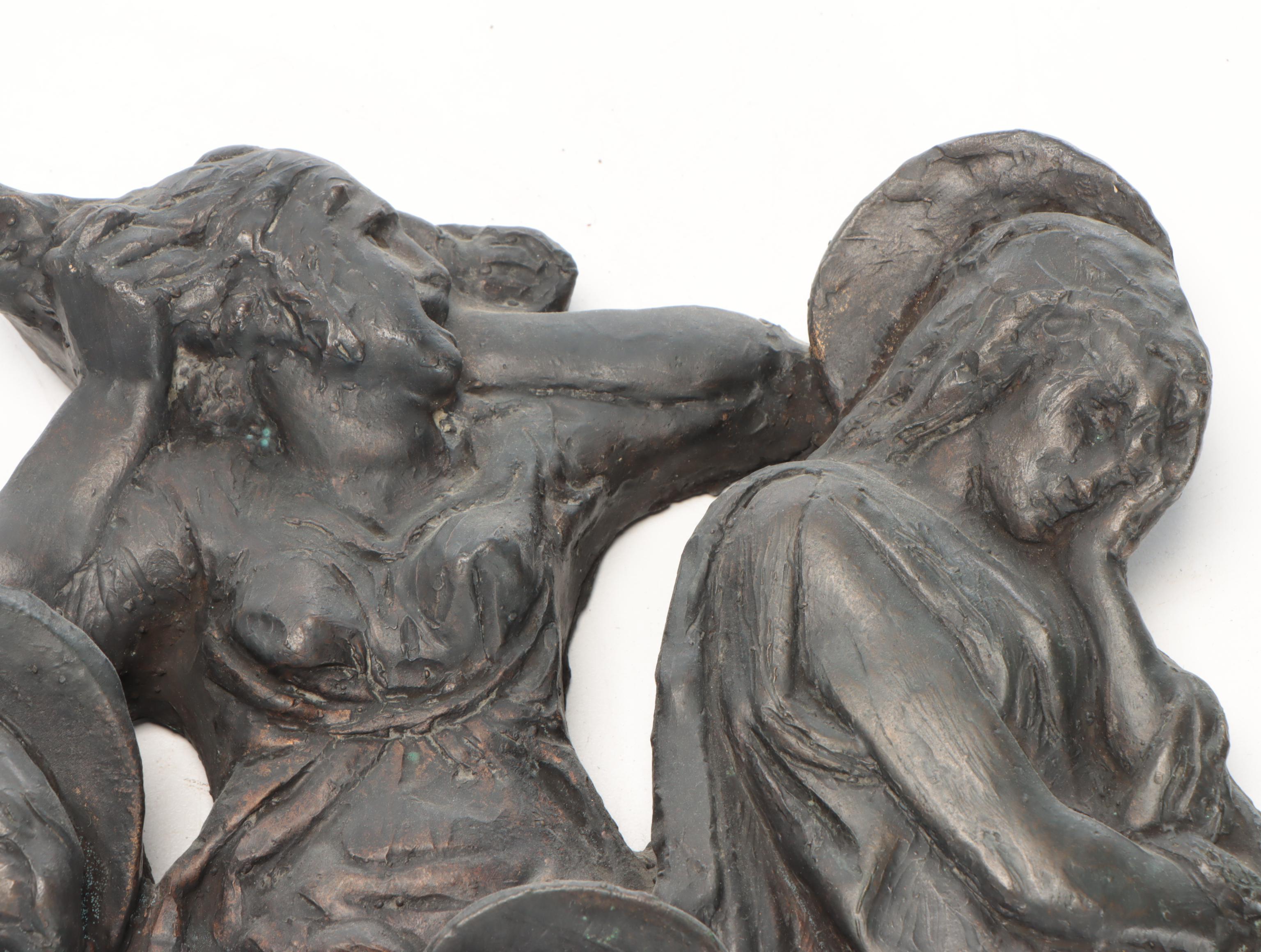 Cast Metal "Lamentation Over the Dead Christ" Bas Relief after Donatello