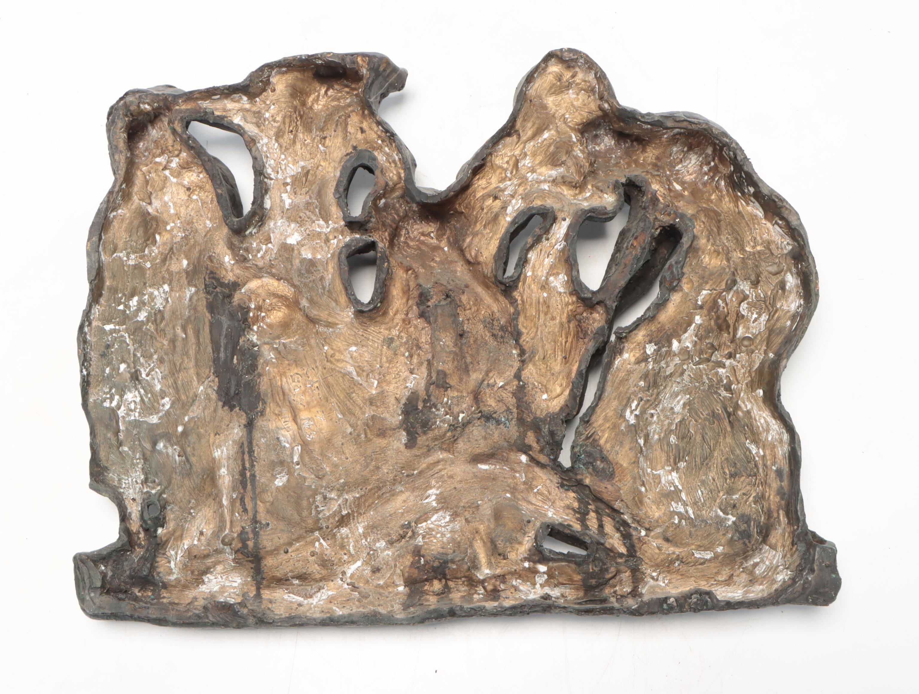 Cast Metal "Lamentation Over the Dead Christ" Bas Relief after Donatello