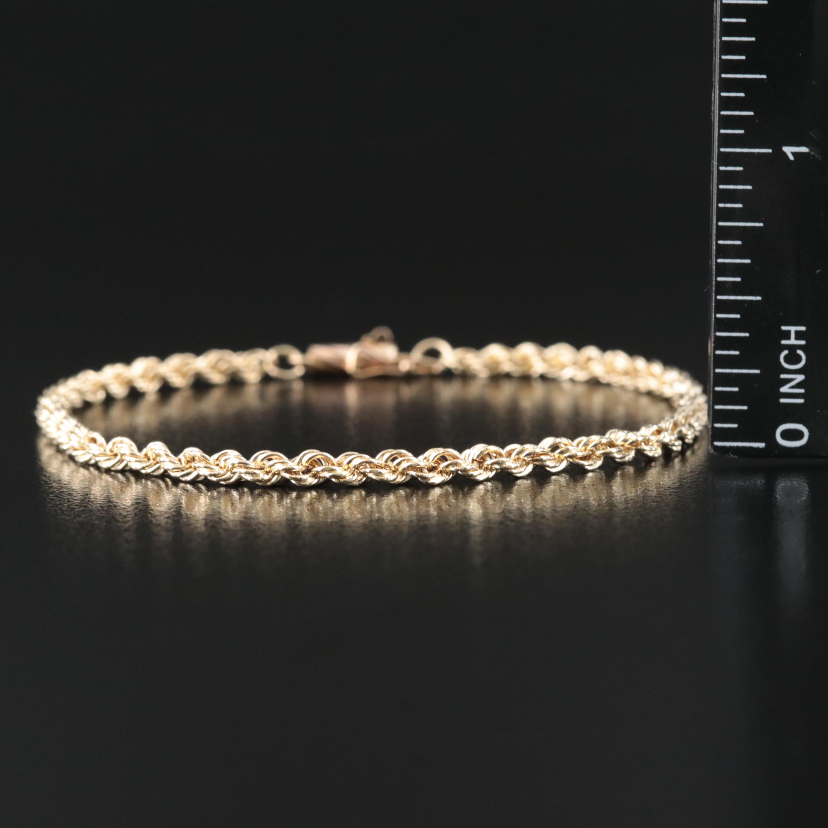 14K Rope Bracelet