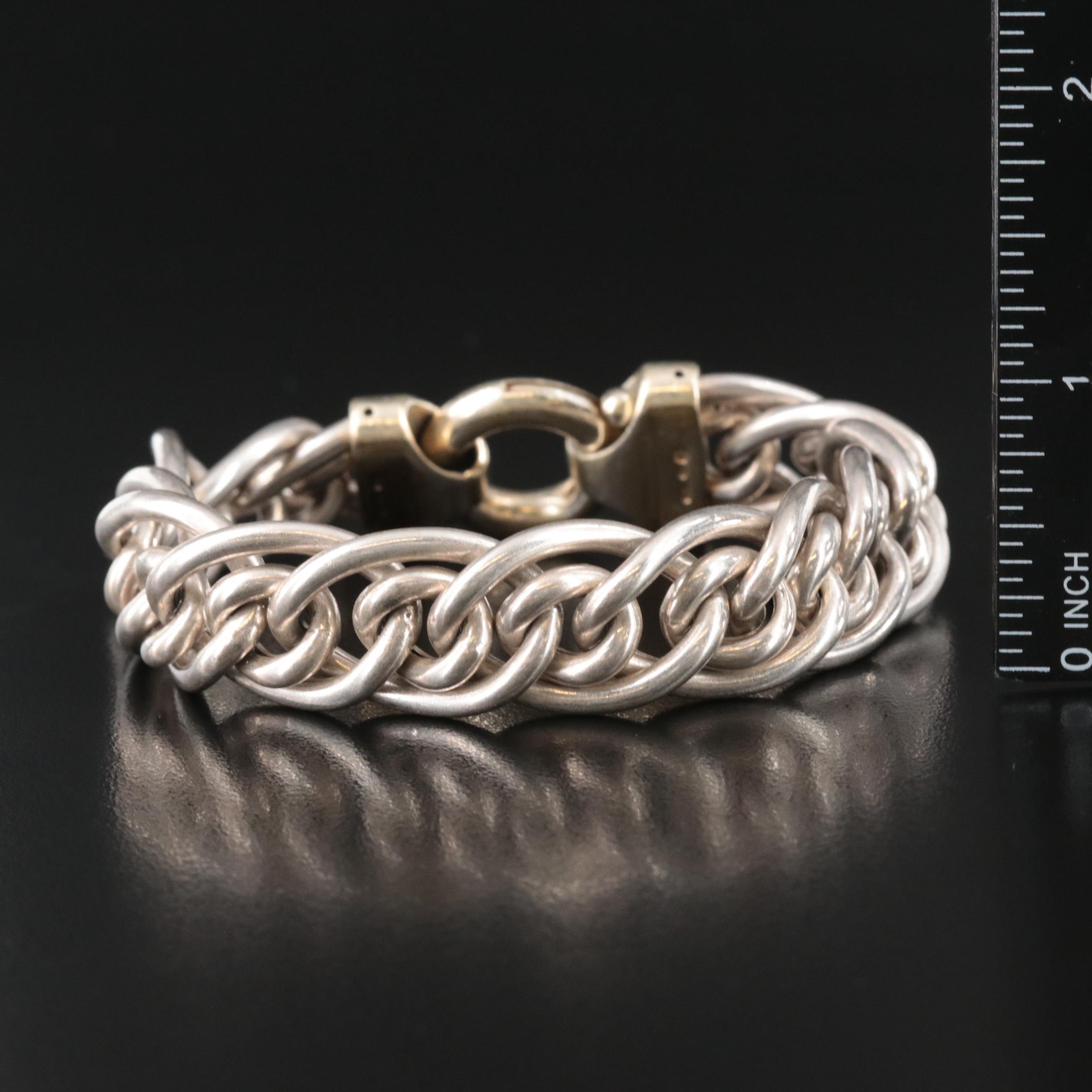 Sterling Double Oval Link Bracelet