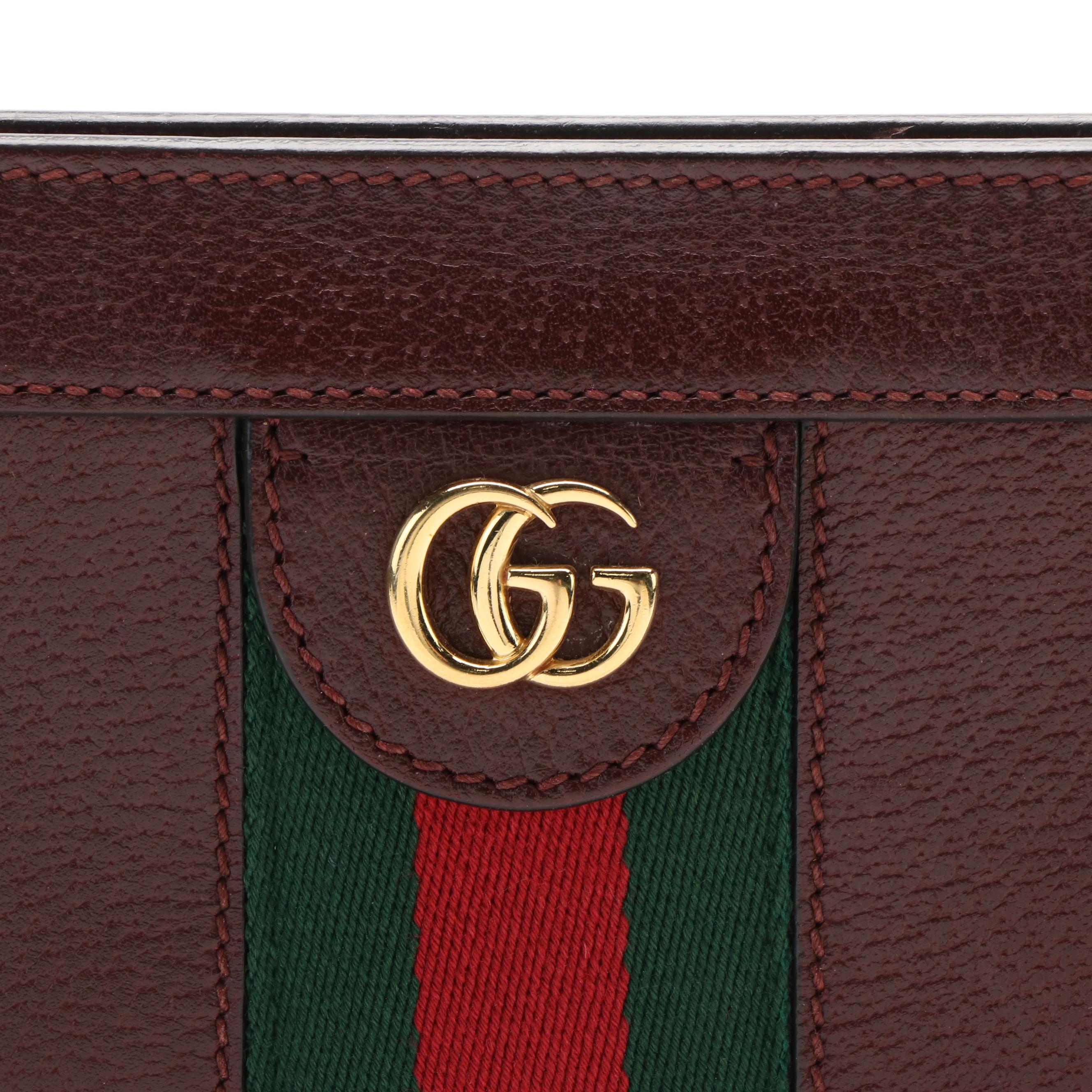 Gucci Ophidia Handbag in Burgundy Marmont Leather