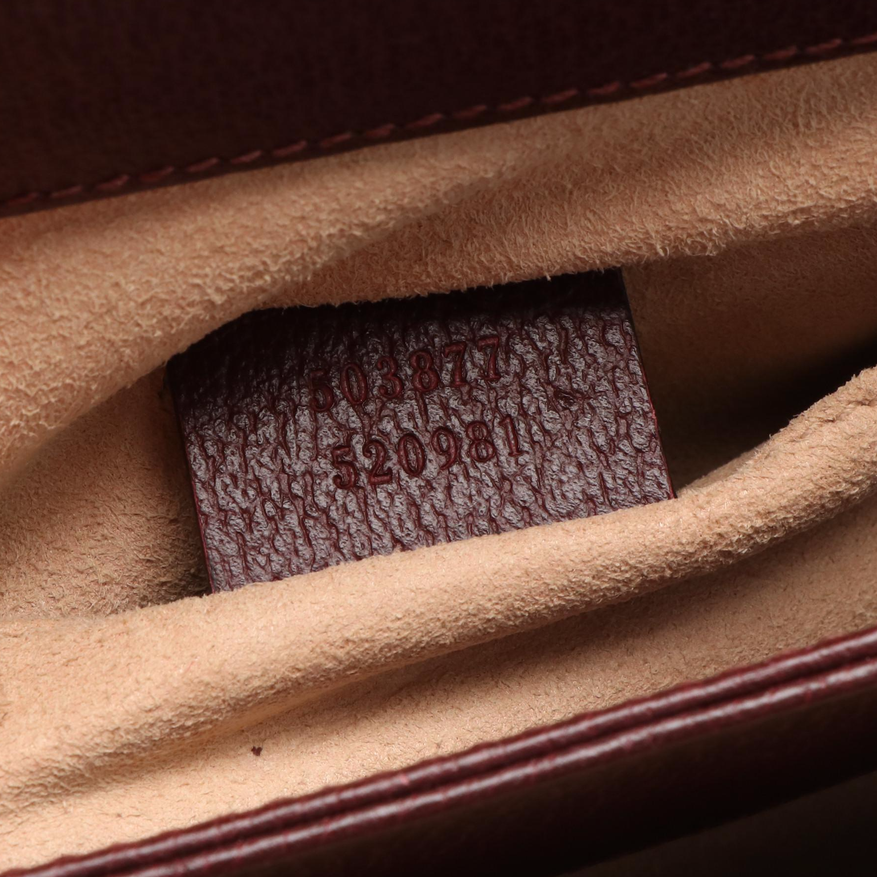 Gucci Ophidia Handbag in Burgundy Marmont Leather