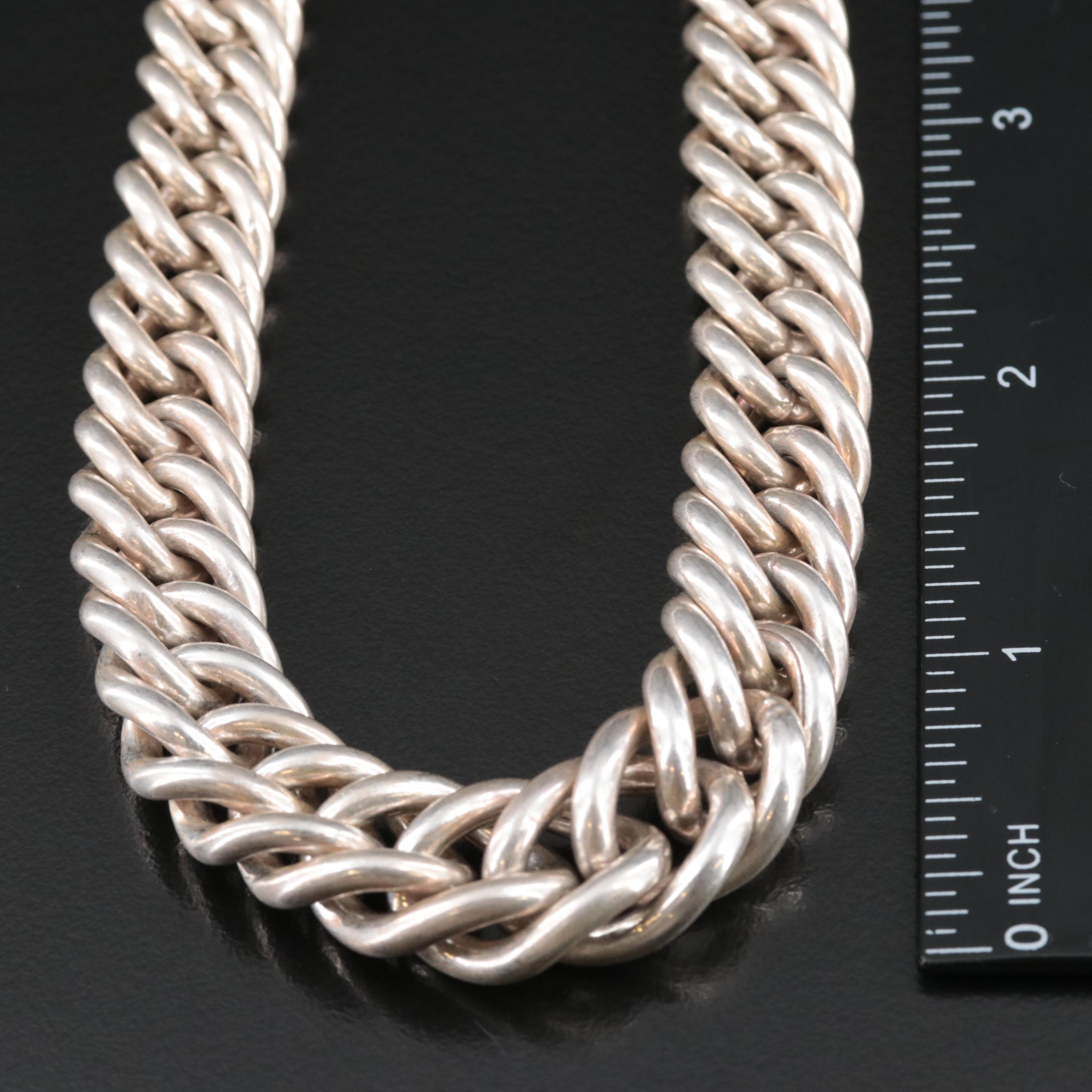 Sterling Graduated Chain Necklace