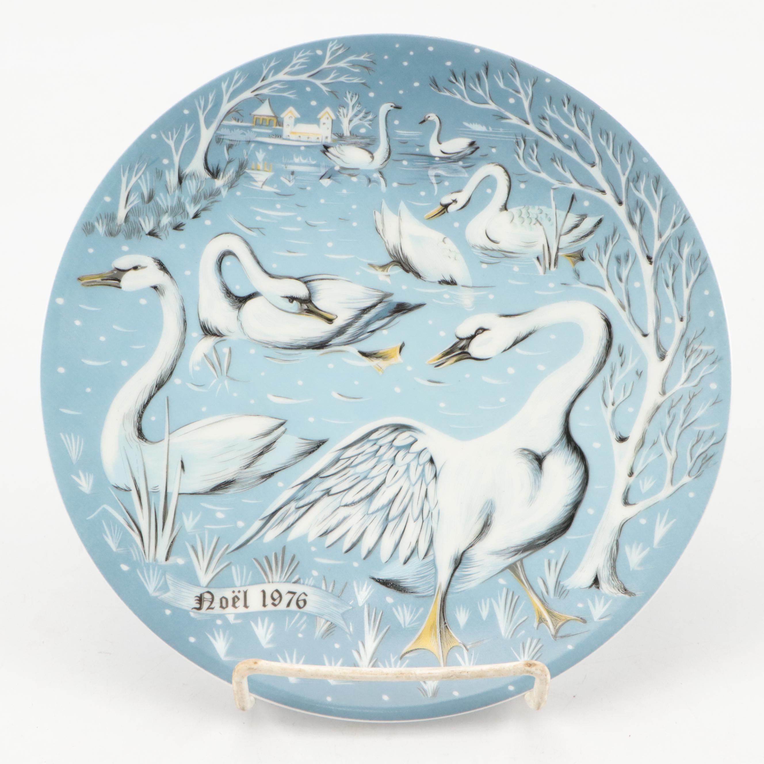 Rémy Hétreau for Haviland "Twelve Days of Christmas" Porcelain Collector Plates