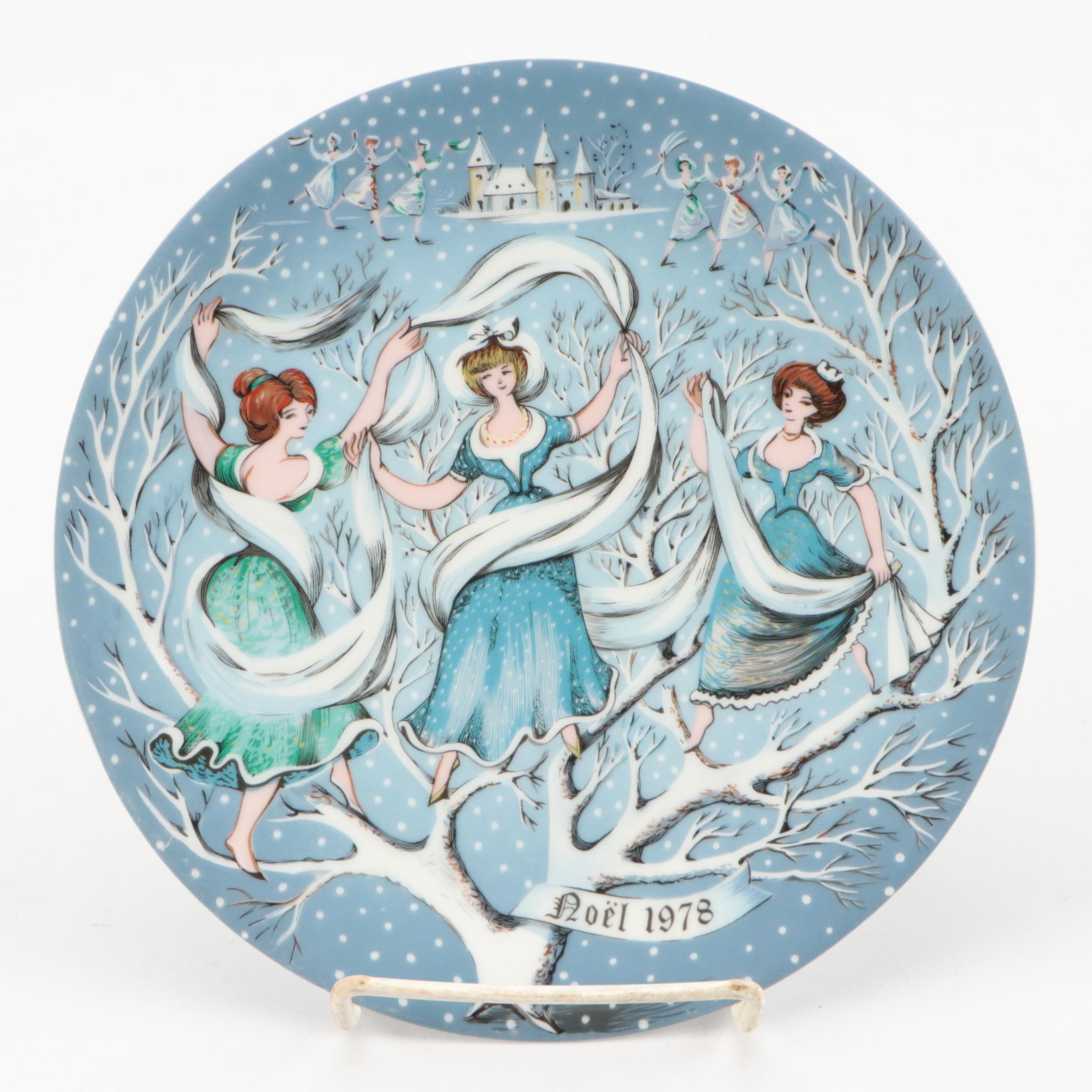 Rémy Hétreau for Haviland "Twelve Days of Christmas" Porcelain Collector Plates
