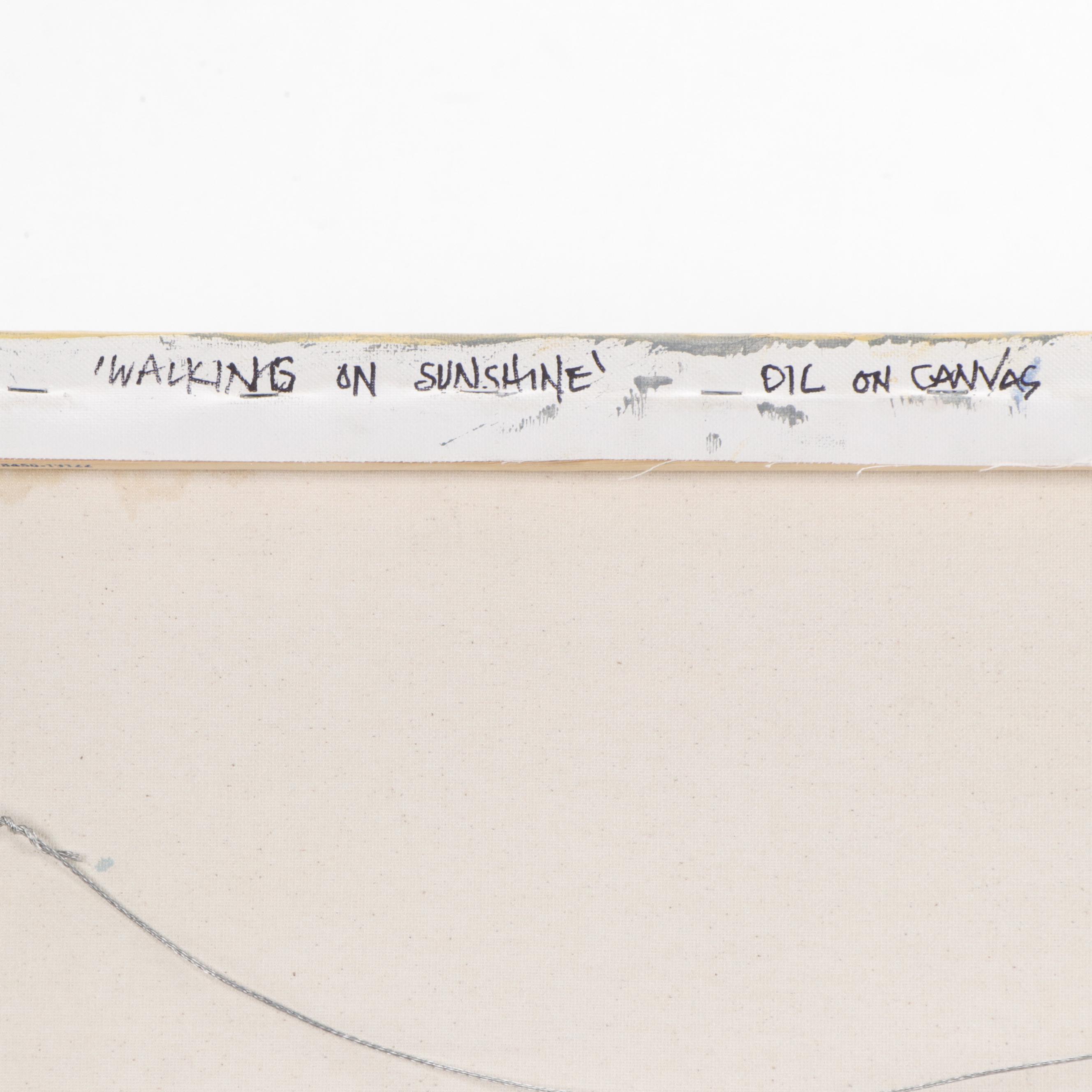 Sarah Brown Abstract Oil Painting "Walking on Sunshine"