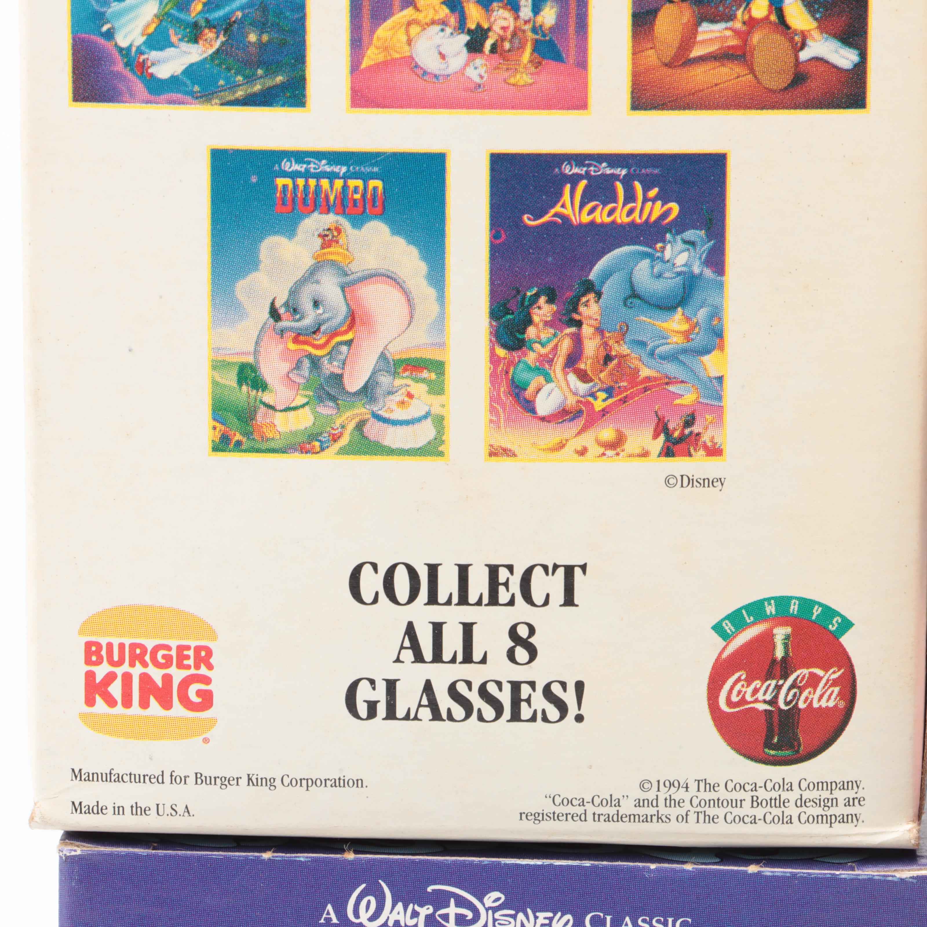 Disney and Burger King Collector Series Glasses