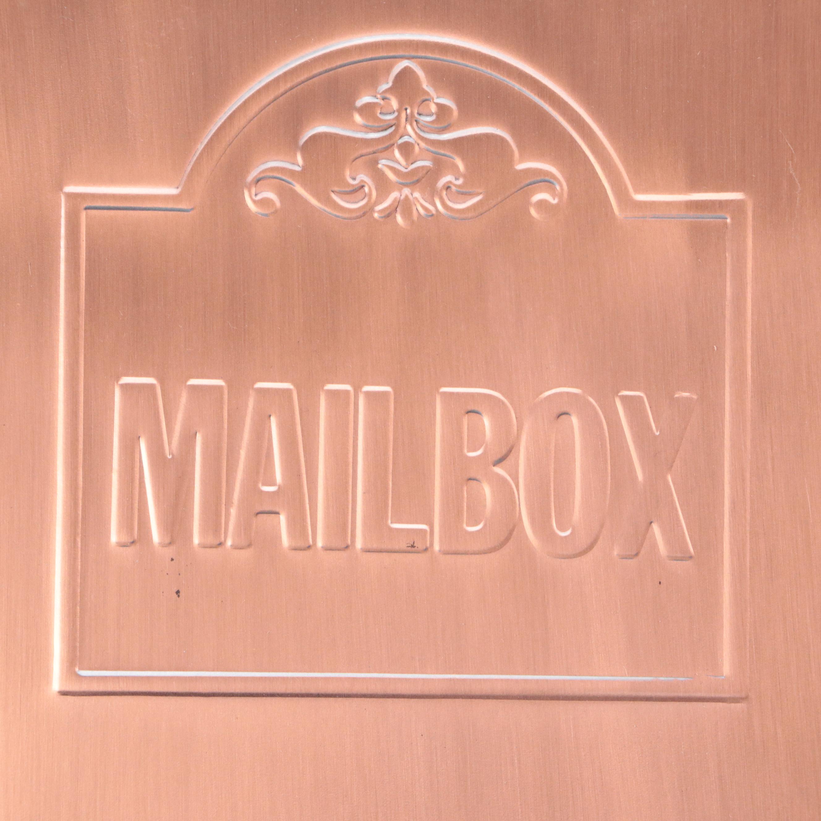 Restore & Restyle Copper Finish Steel House Mount Mailbox